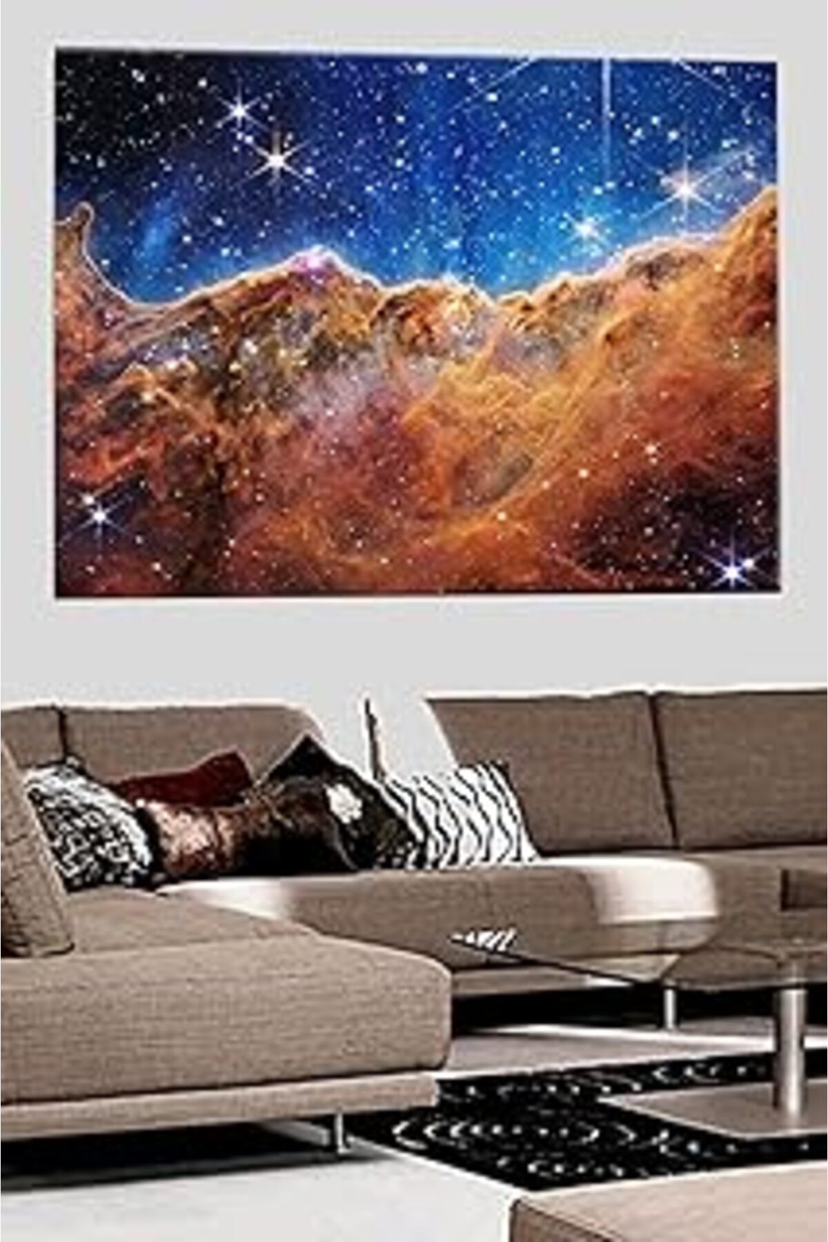 Pazarcan Uzay James Webb Teleskobu Galaksi Evren Black Hole Sprüel Soyut Sürreal Deniz Feneri Gemi Yelkenli