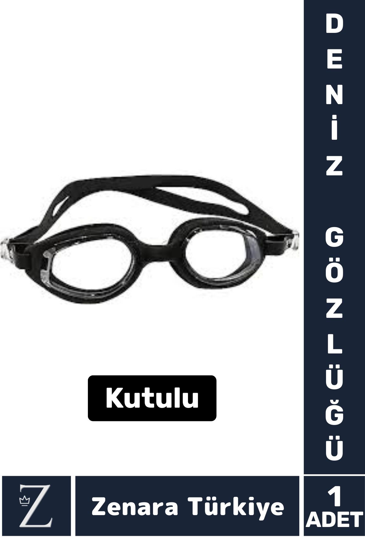 teknotrust Ayarlanabilir su geçirmez UV korumalı silikon deniz gözlüğü, kutulu, anti-fog, siyah