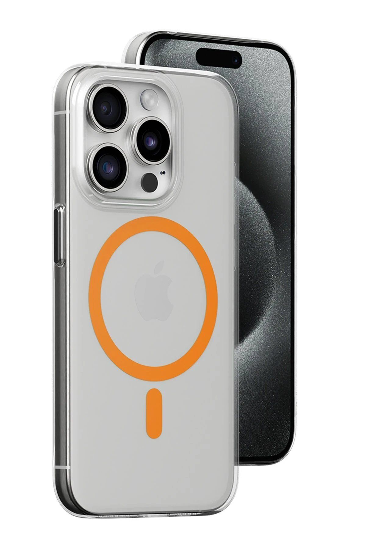 CepteToptan Joko iPhone 14 Pro Max Kılıf Bubble Magsafe Kapak - Turuncu