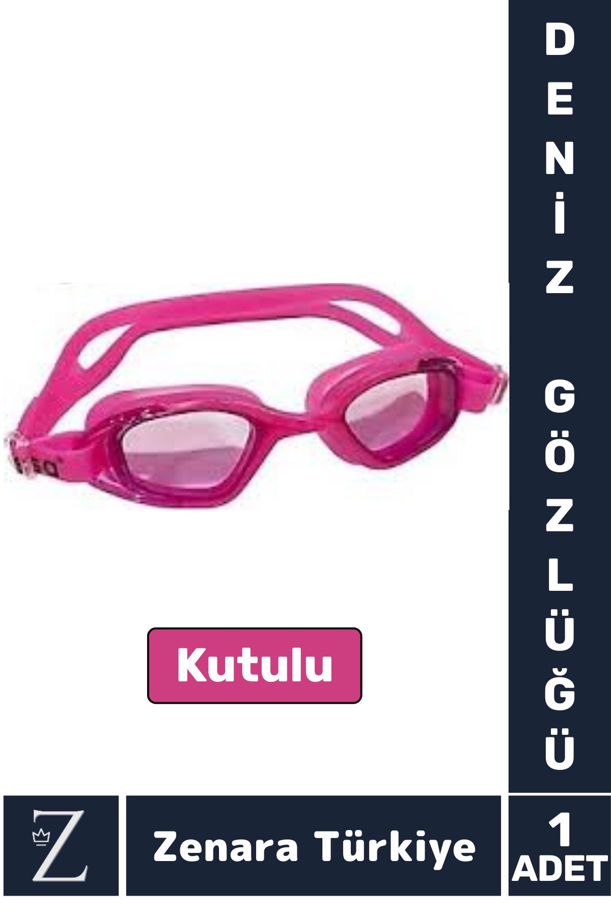 teknotrust Pembe Ayarlanabilir Su Geçirmez UV Koruma Silikon Deniz Gözlüğü