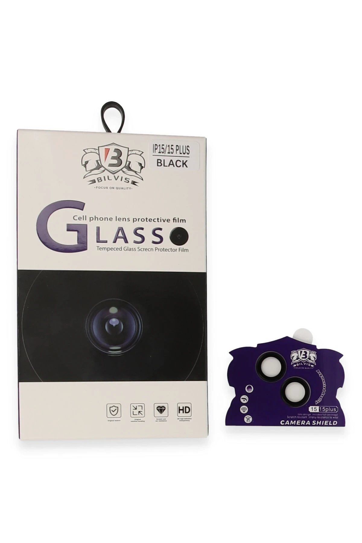 Toptan Bulurum Newface iPhone 15 Bilvis Titan Kamera Lens - Siyah
