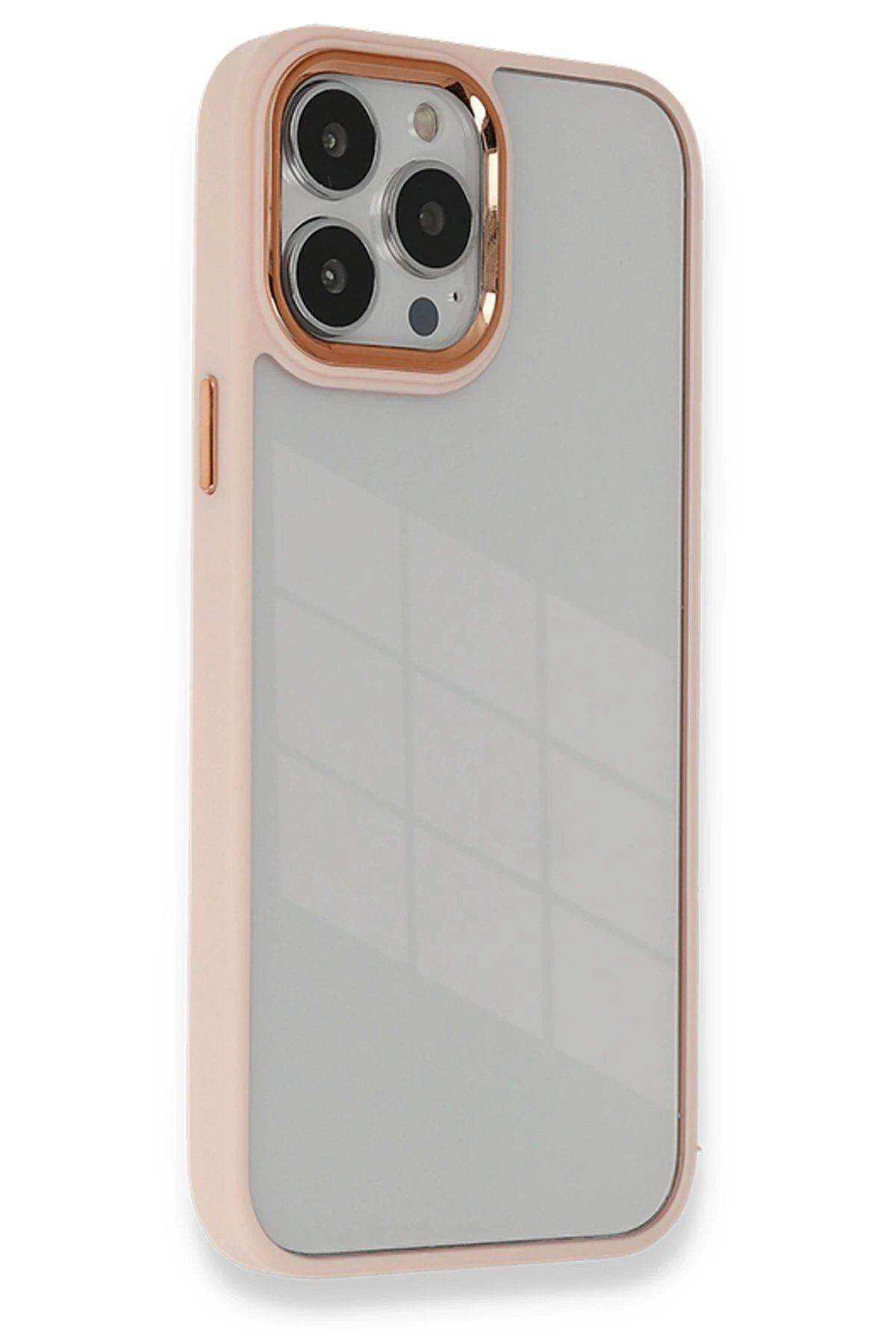 CepteToptan Newface iPhone 14 Pro Kılıf Dora Kapak - Pudra