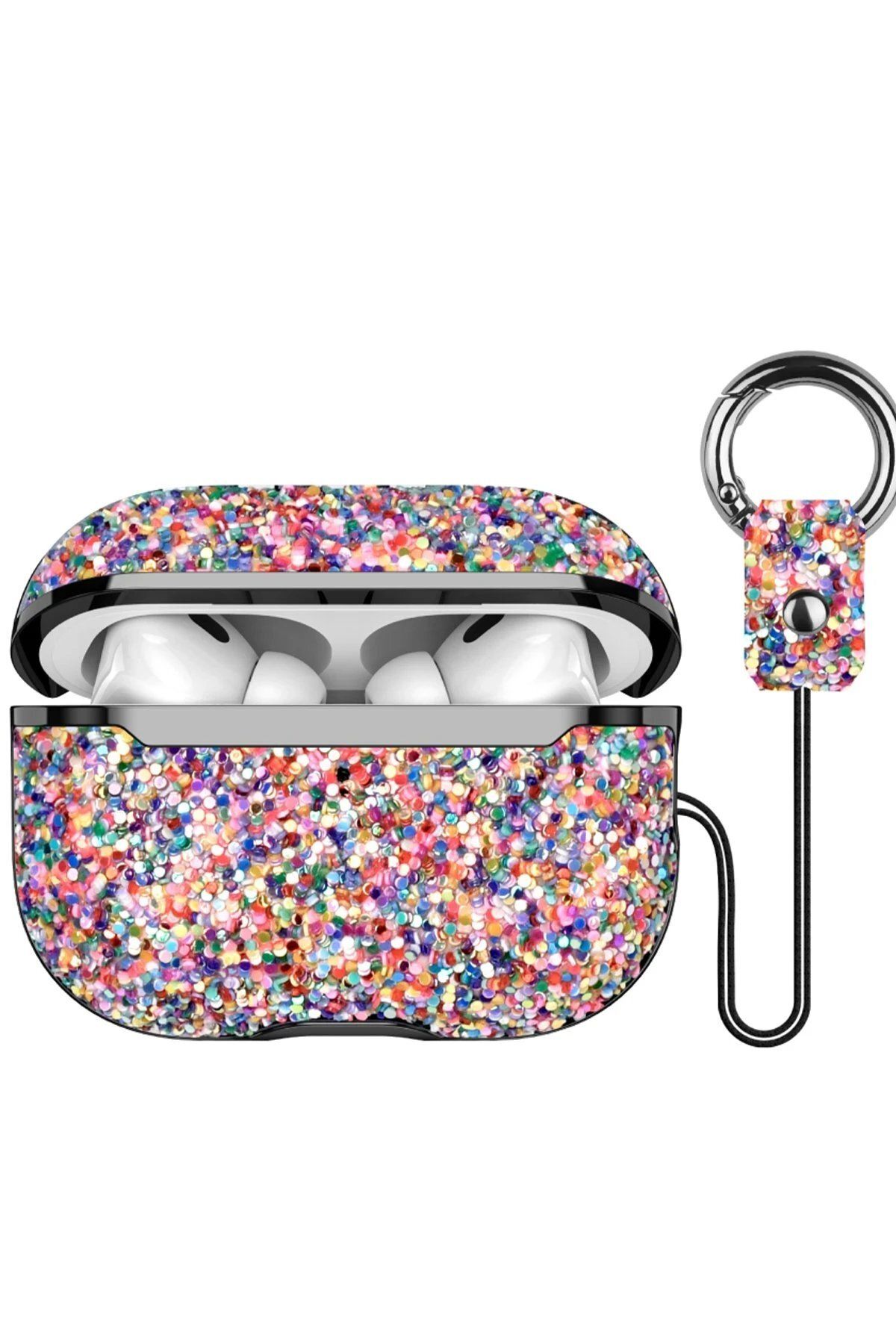 CepteToptan Onegif Airpods Pro 2 (2.nesil) Bright Simli Airpods Kapak - Gold