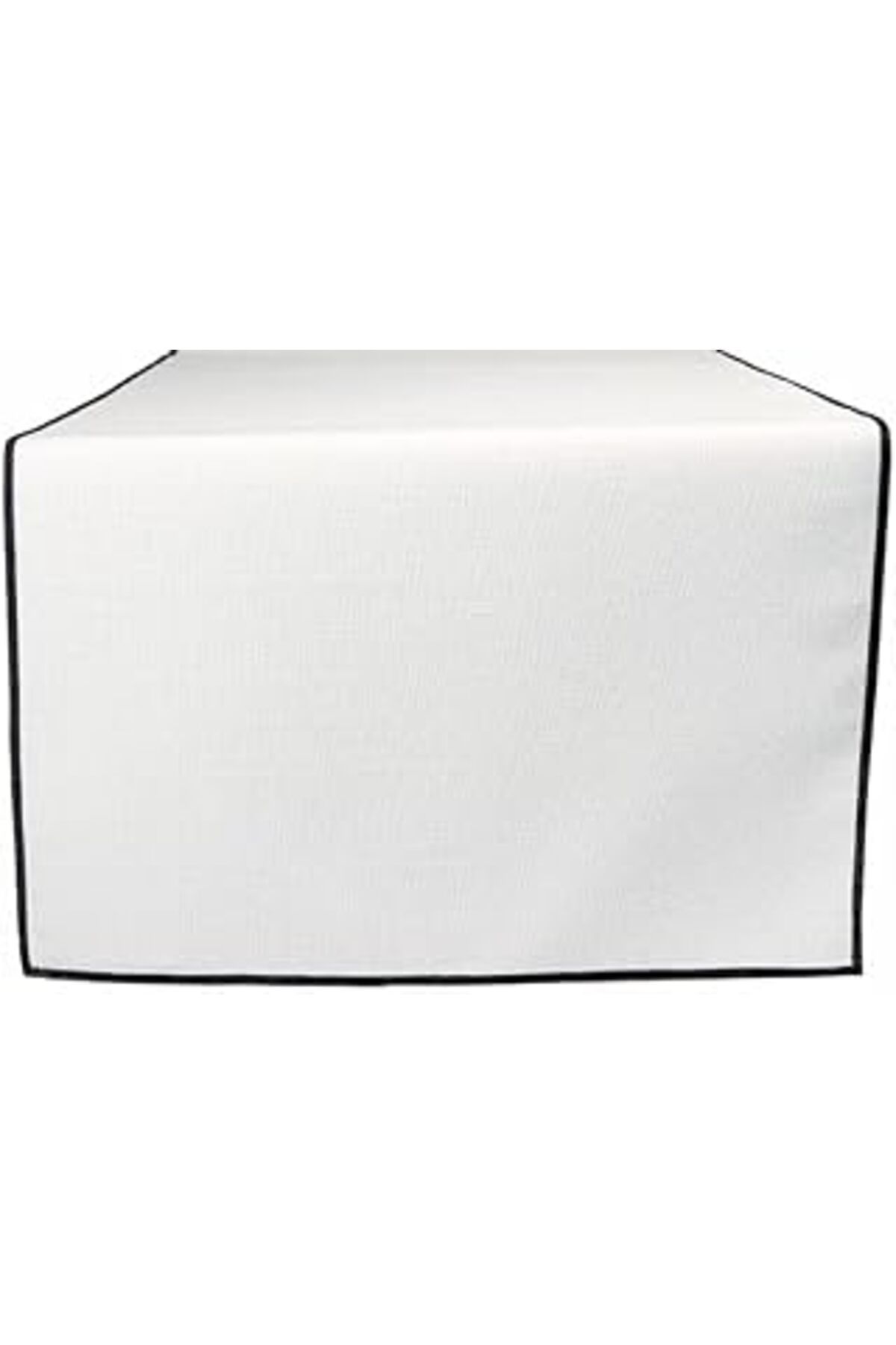 Pazarcan Porland Siyah Biyeli Runner 45X150 Cm, Beyaz