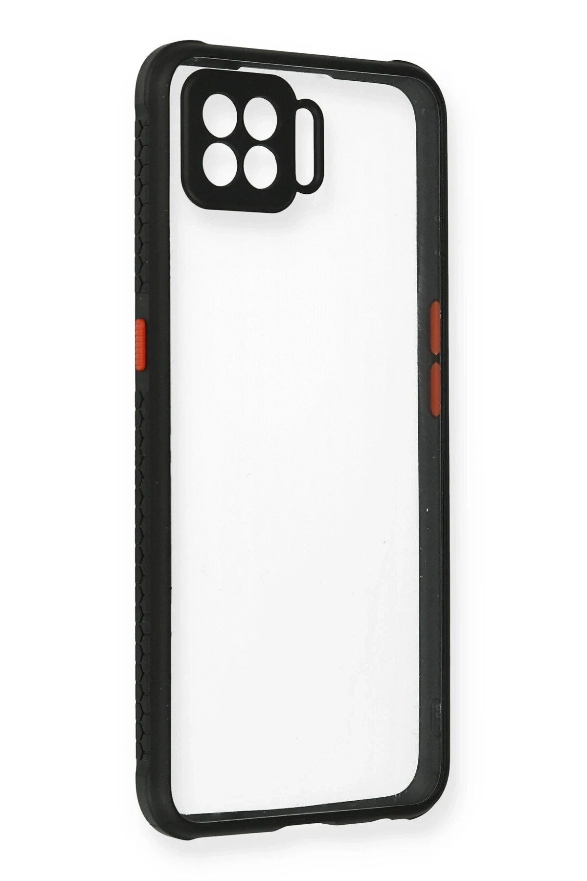 CepteToptan Newface Oppo A73 Kılıf Miami Şeffaf Silikon - Siyah