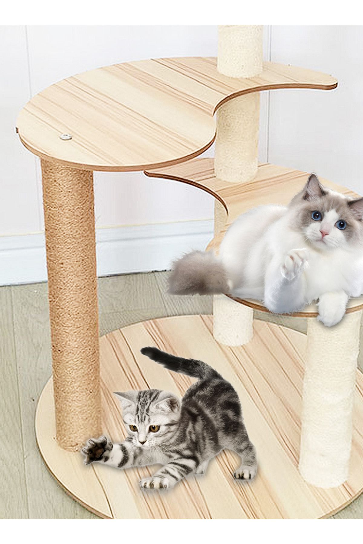 KidLe-Cat Tree Cat Climbing Frame Cat Climbing Post Cat Scratching Board 3