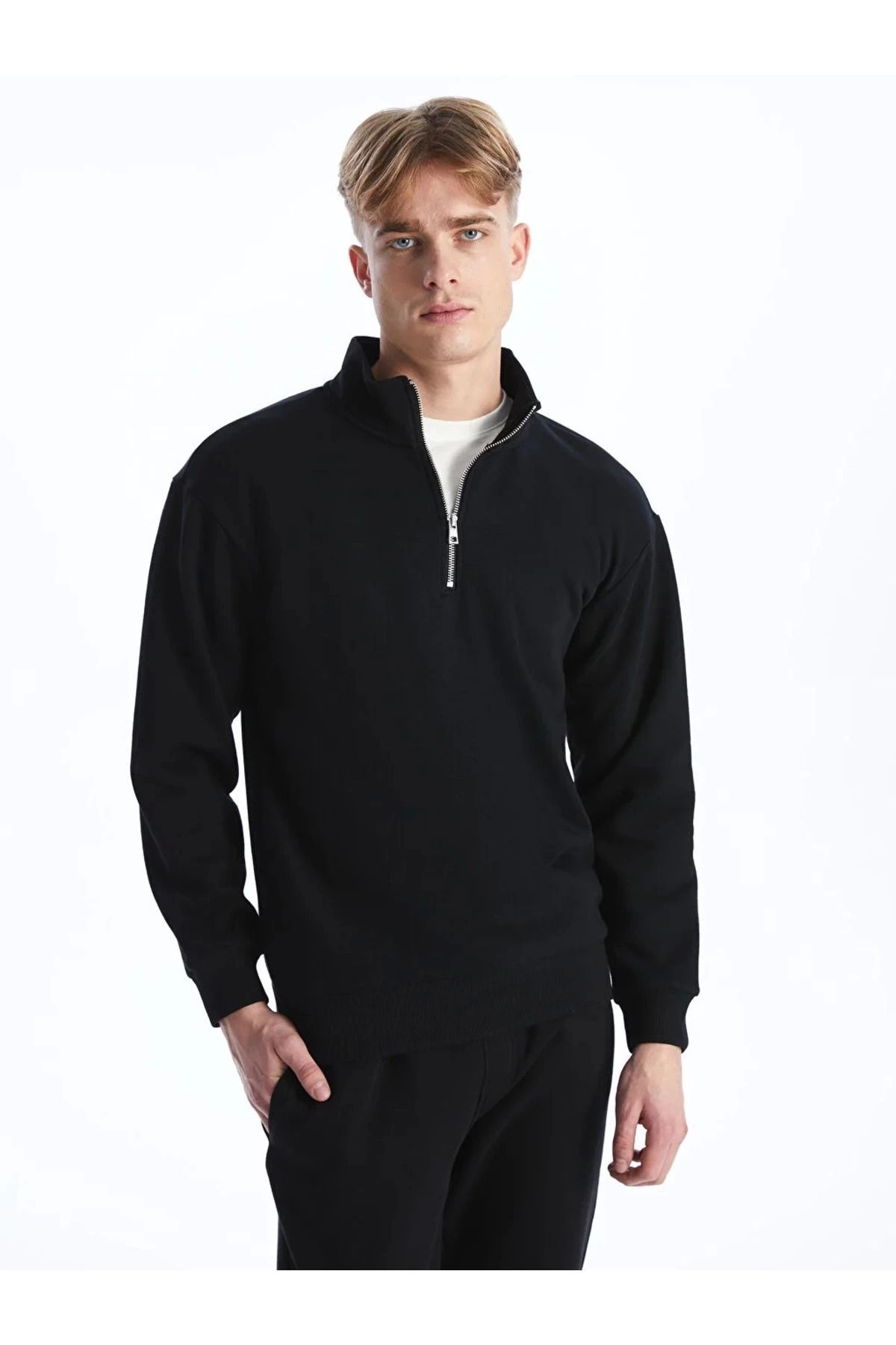 LC Waikiki LCWAIKIKI Casual Dik Yaka Uzun Kollu Erkek Sweatshirt