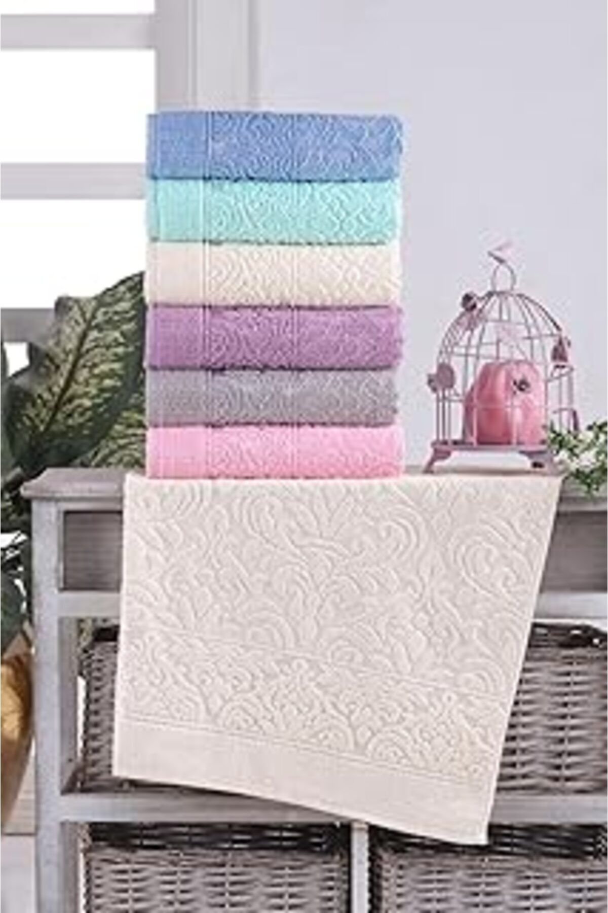 Pazarcan Soft | 6'Lı 50X90 Cm El&Yüz Havlu Seti Renkli
