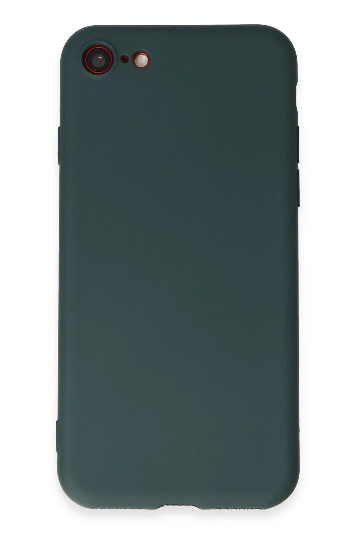 CepteToptan Newface iPhone 7 Kılıf First Silikon - Koyu Yeşil