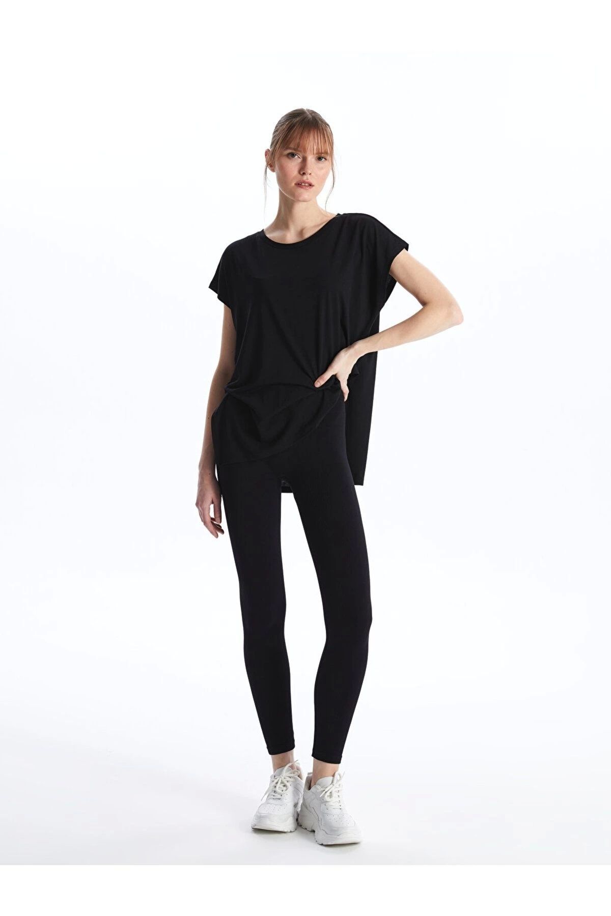 LC Waikiki LCWAIKIKI Beli Lastikli Düz Seamless Kadın Tayt