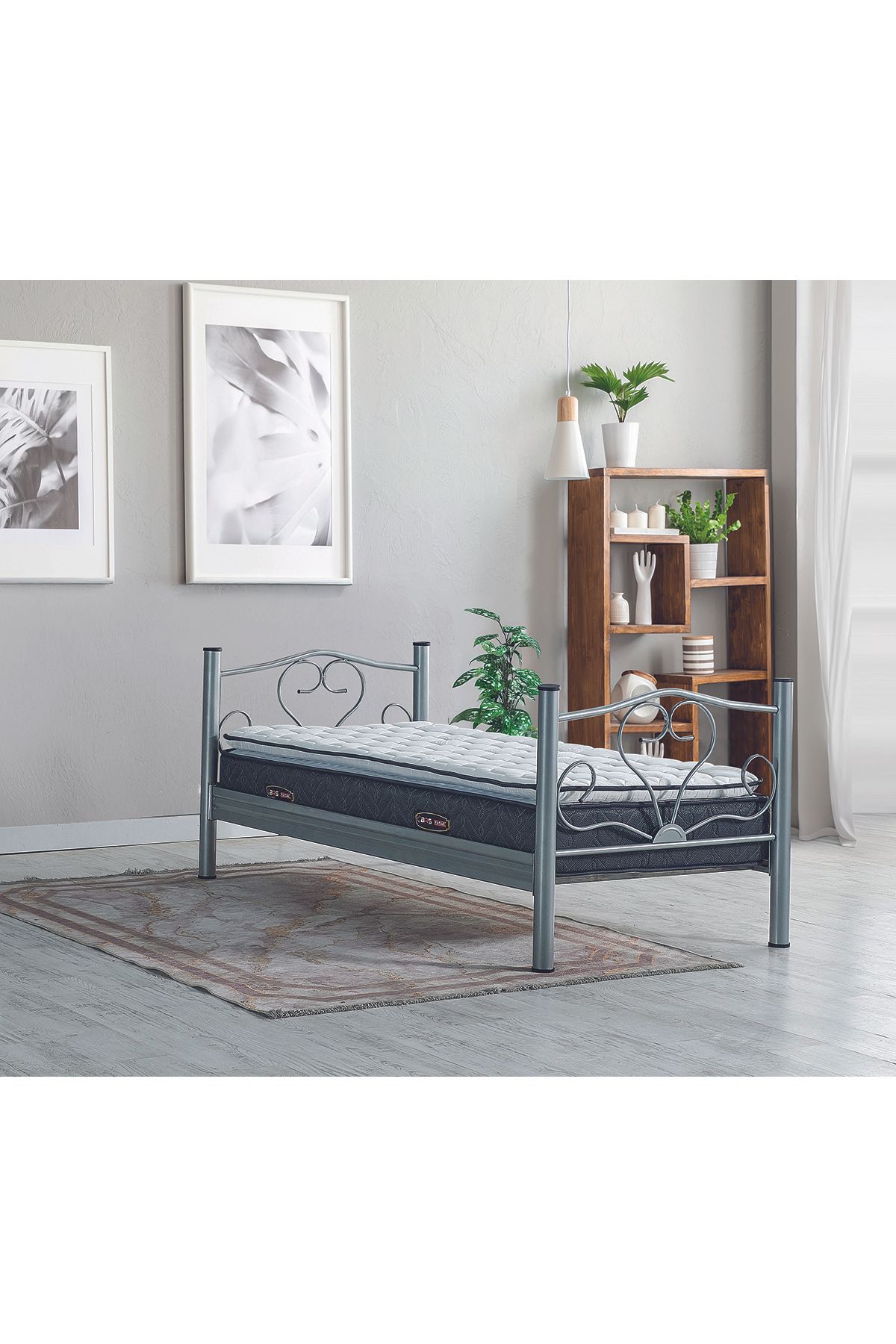 nivora mobilya Metal Ranza, Tek kişilik ,90x190cm yatak uyumlu, ferforje karyola(yatak dahil değildir)