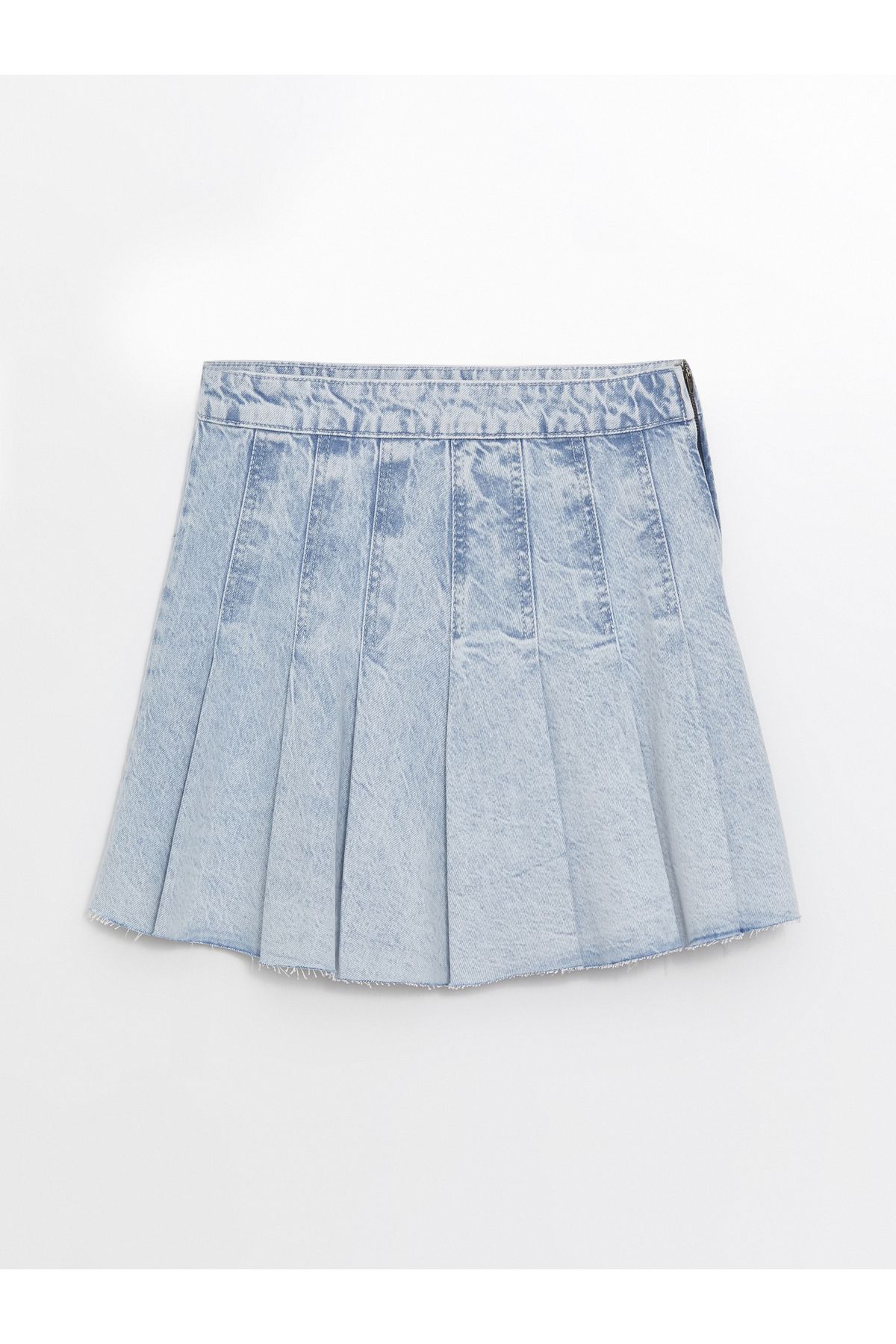 LC Waikiki-Fusta de jeans plisată pentru femei Dar Fit 5