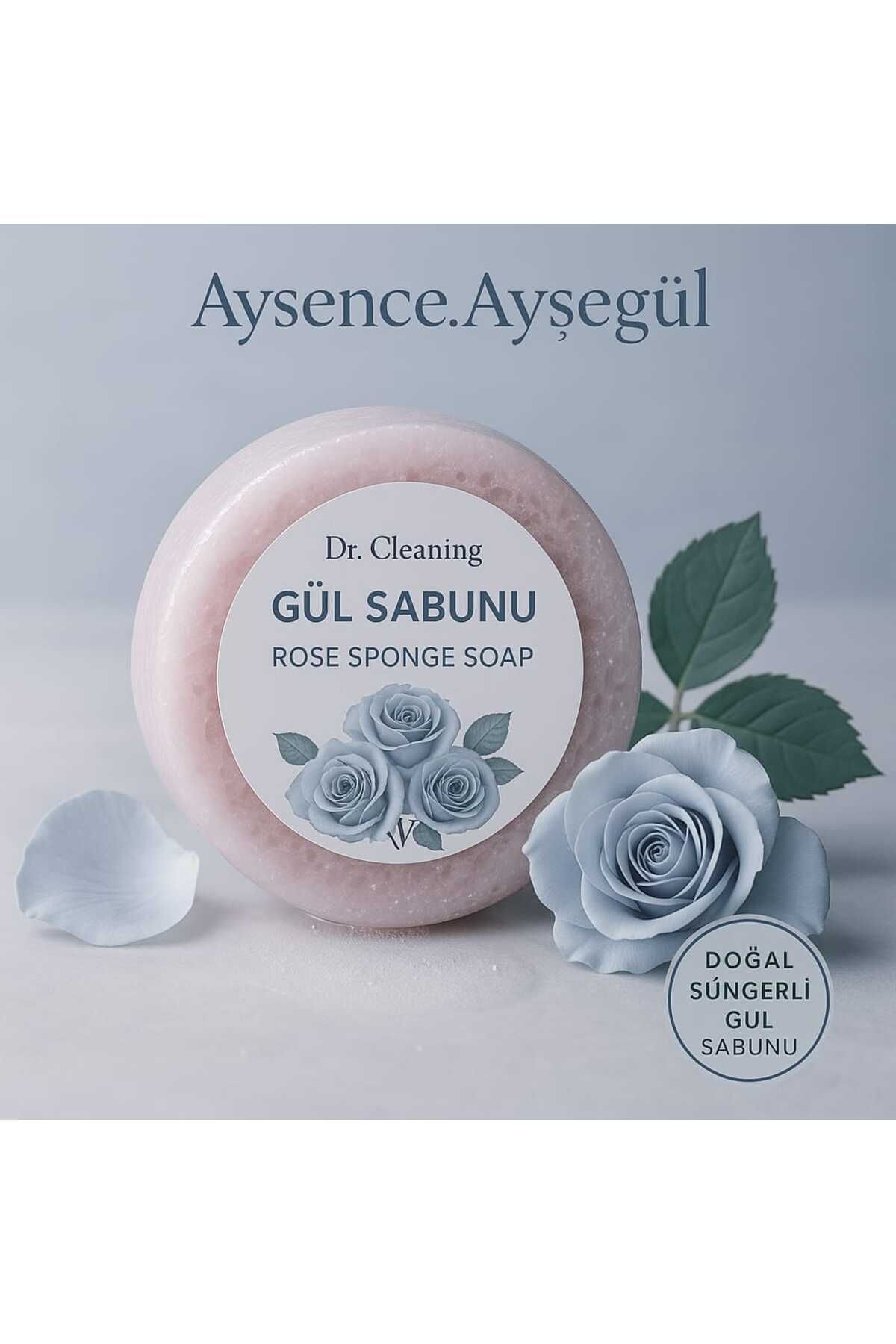 AYSENCE7 Aysence.Ayşegül Gül Sabunu – Doğal Gül Suyu İçerikli Süngerli Sabun