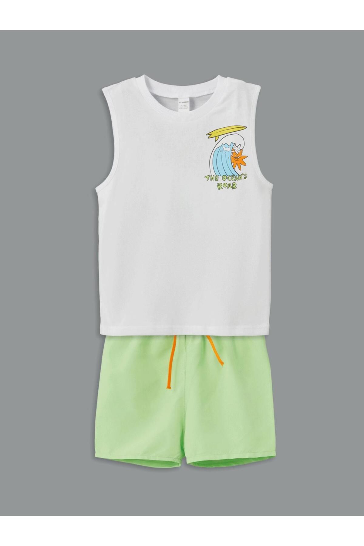 LC Waikiki-Jungen-Unterhemd und Badeshorts mit Rundhalsausschnitt, 2er-Pack 1