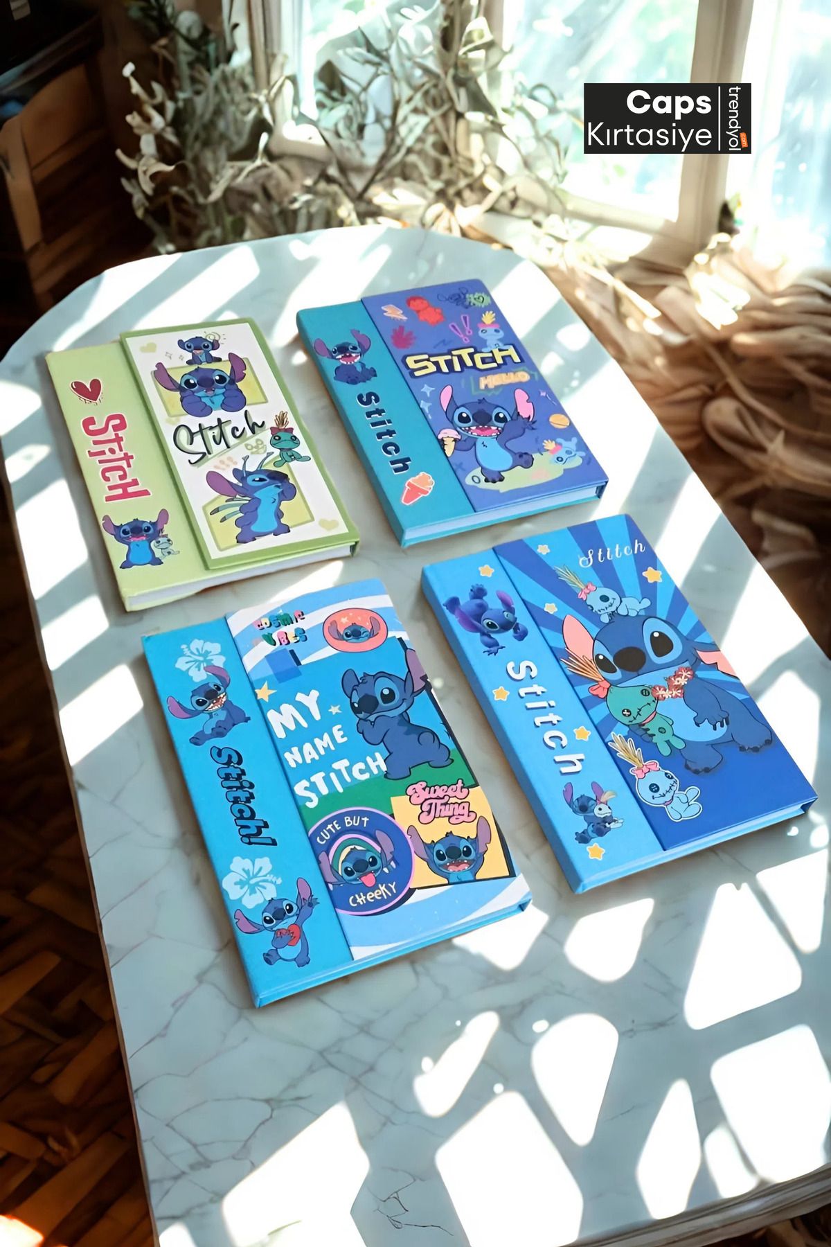 caps anlarınızı paylaştığınız ortağınız 1 Adet Stitch Temalı Çift Taraflı Kapaklı Çıtçıt Kilitli 160 Sayfa Defter - Lilo & Stitch - Stiç