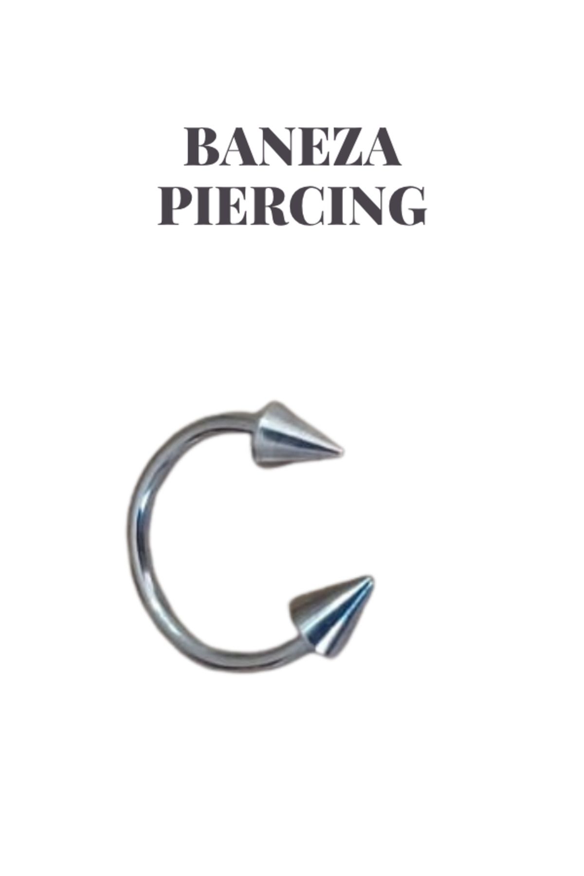 BANEZA Cerrahi Çelik Paslanmaz Kararmaz Halka Piercing 1.2 mm