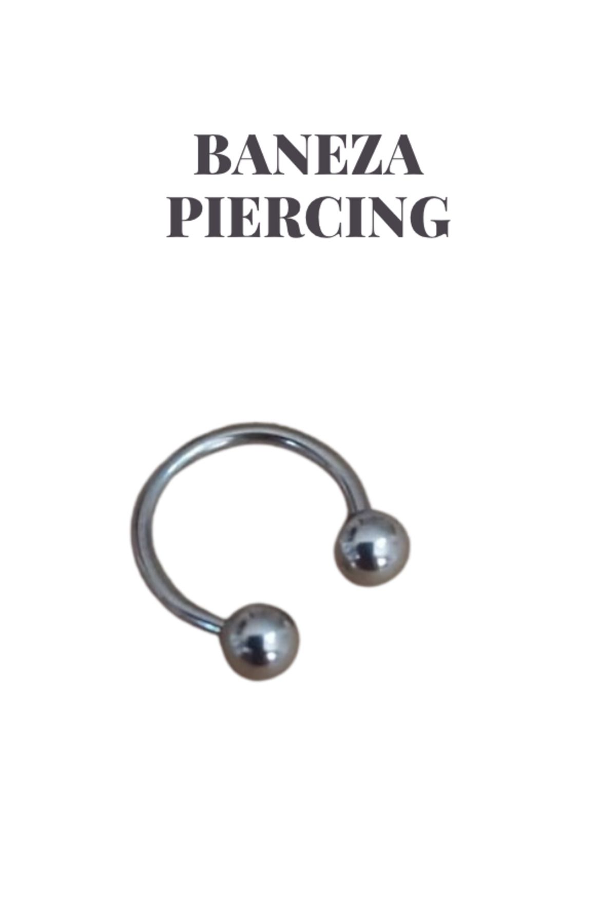 BANEZA Cerrahi Çelik Paslanmaz Kararmaz Halka Piercing 1.2 mm