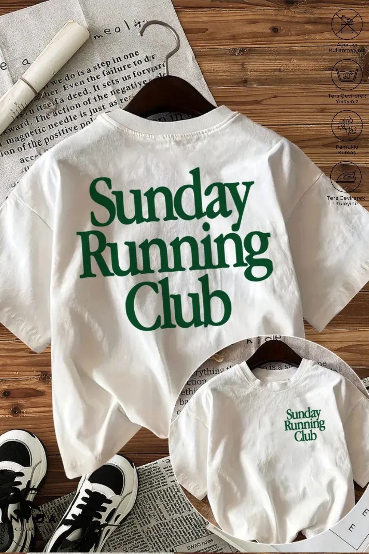 Touz Moda Sunday Running Club Unisex Oversize T-shirt