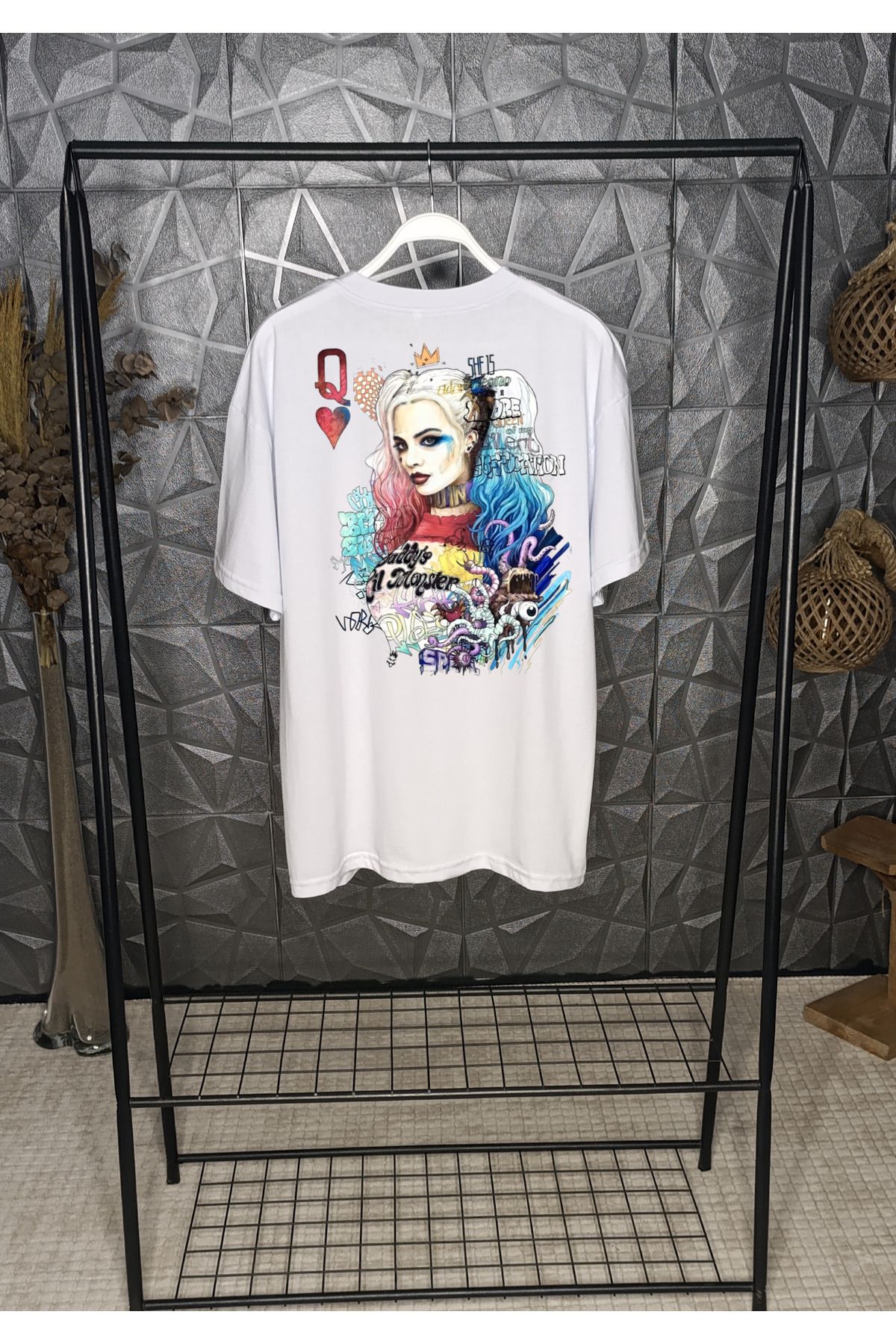 GTFzon Baskılı Unisex Oversize Premium %100 Pamuklu T-shirt