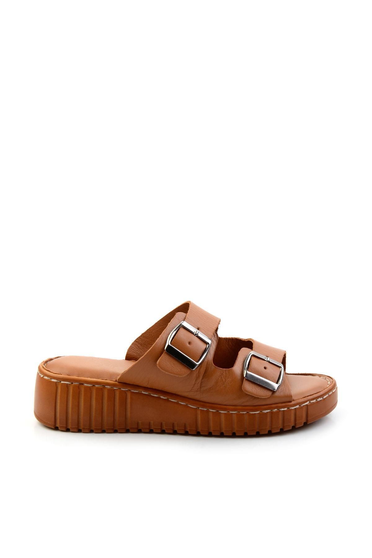 Bambi Taba Leather Kadın Terlik K04763995003