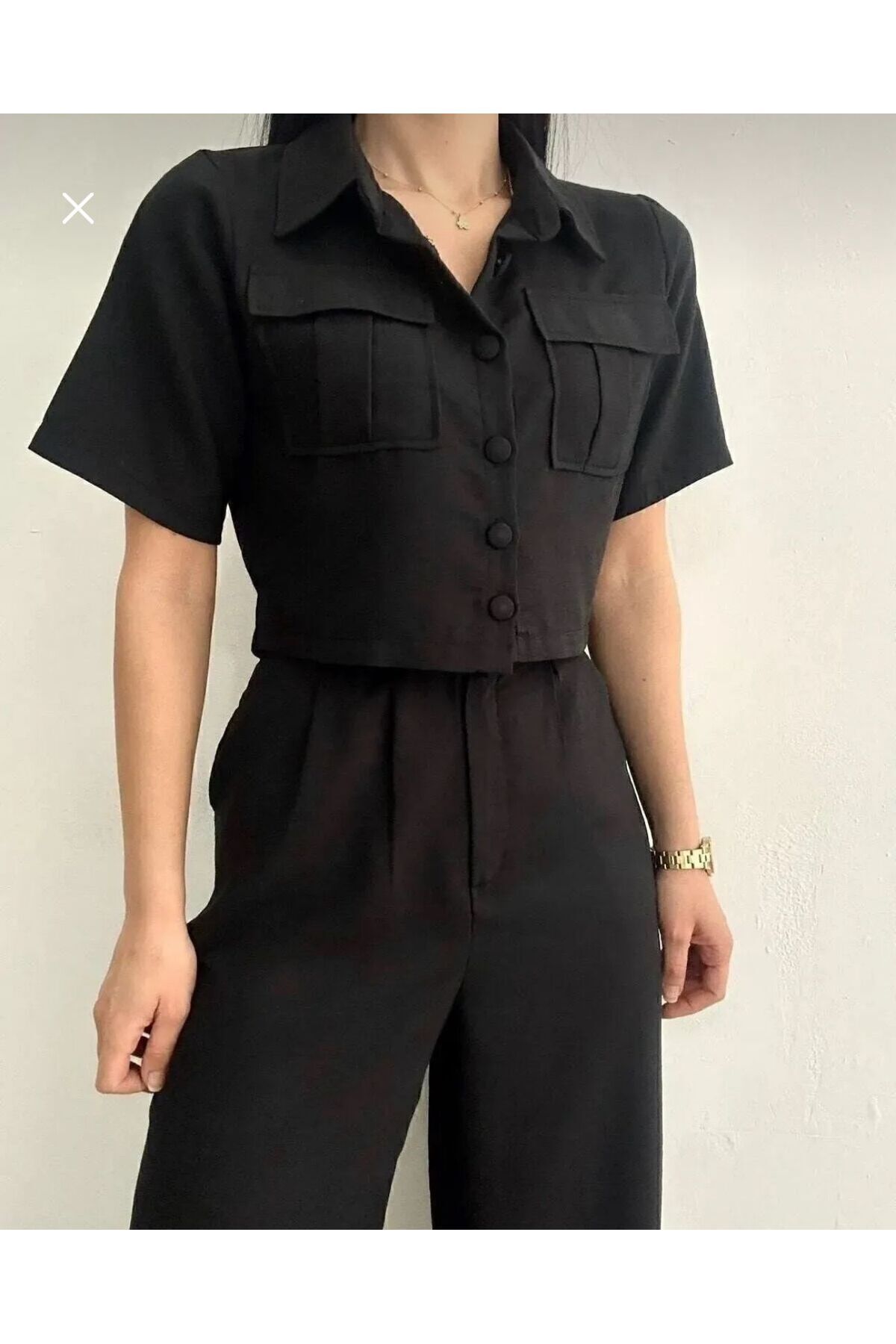 THIFF GYMWEAR Kadın Gömlek Ceket Pantolon Keten Takım