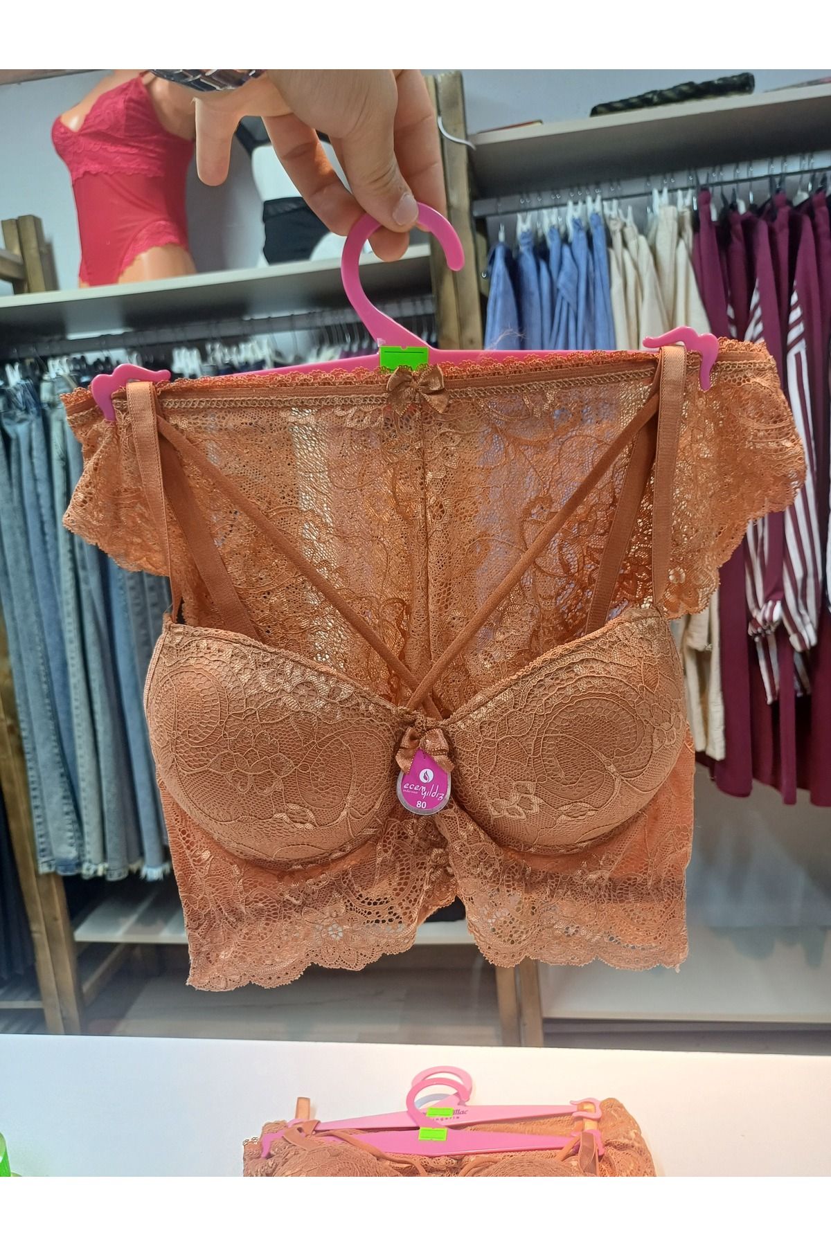 Butik Hardal Sarısı Sütyen Takımı