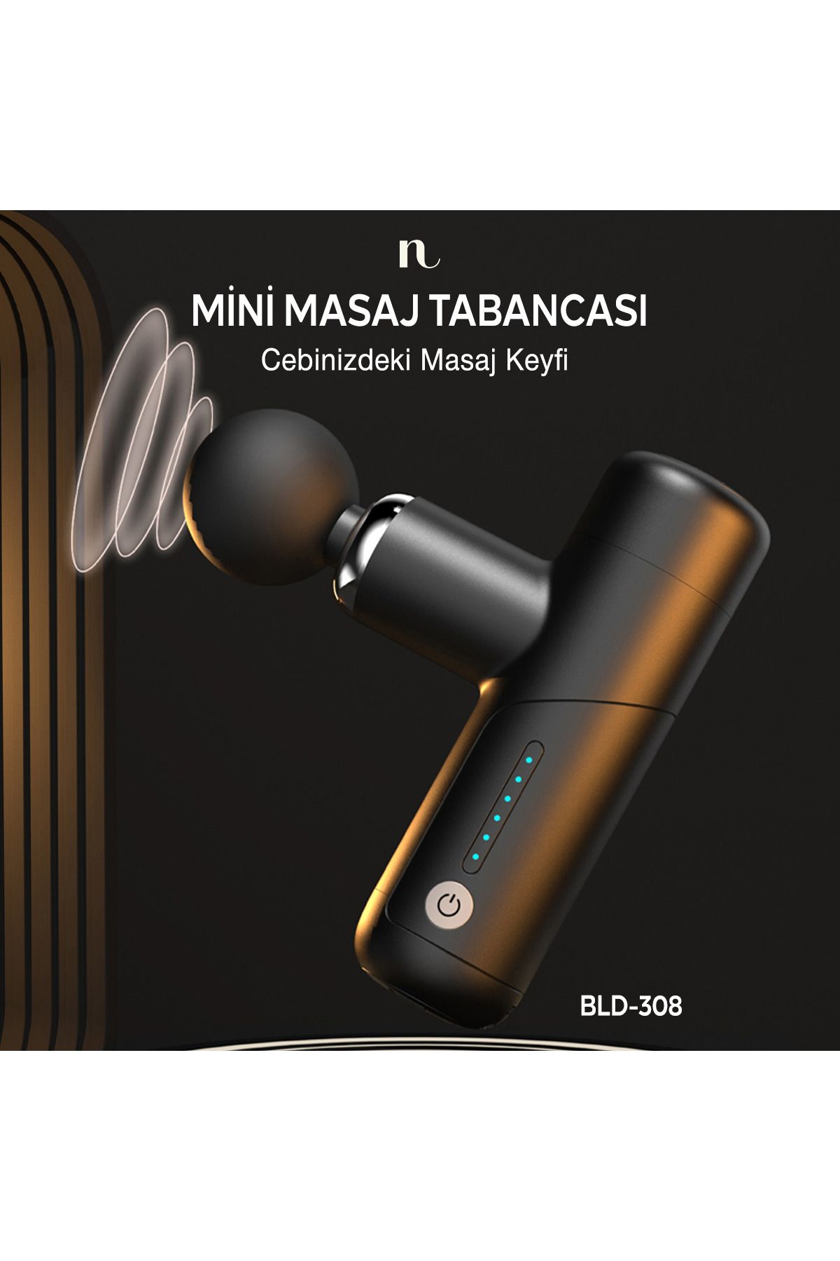 Tsvolt - Neoease Yüksek Kaliteli Fırçasız Motorlu Mini Masaj Tabancası - BLD 308