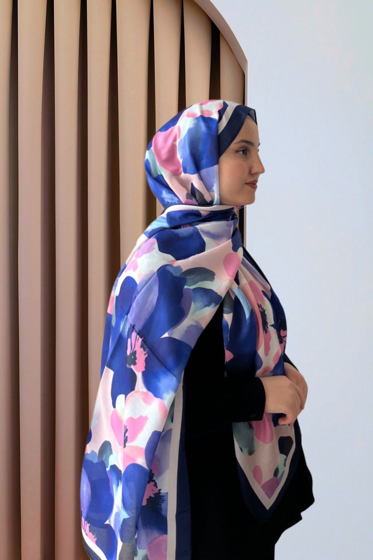 SarQa Scarft Flowers Soft Collection Çiçek Desen Şal