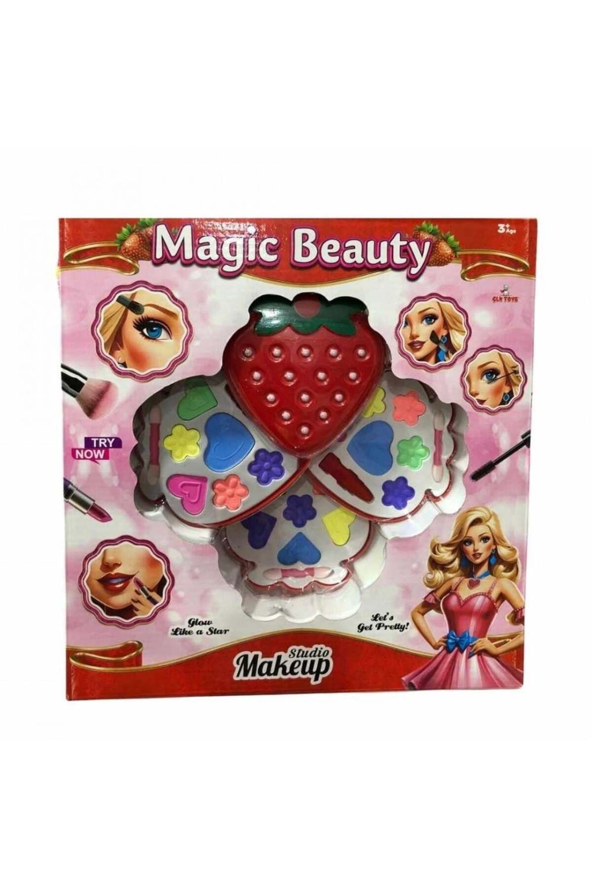 çalkan toys Çalkan Oyuncak Çilek Üçlü Makyaj Seti CLK-422