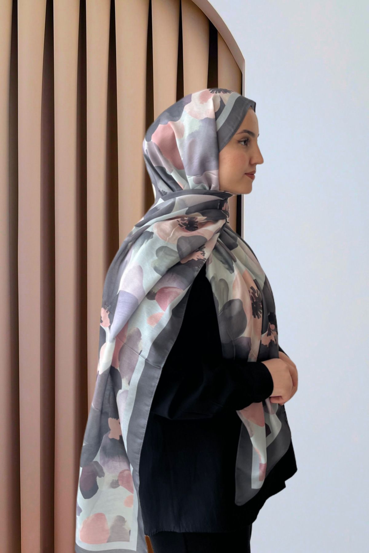 SarQa Scarft Flowers Soft Collection Çiçek Desen Şal
