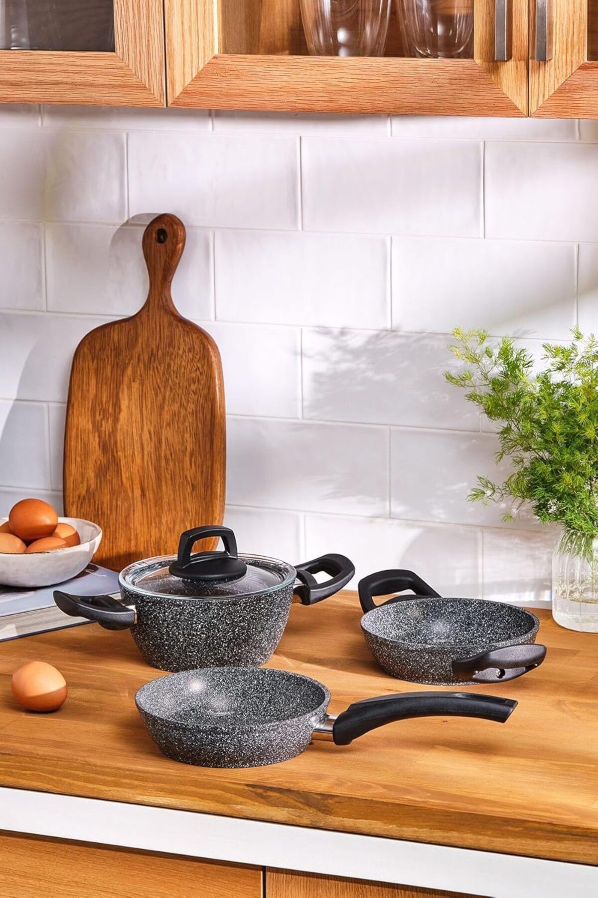 mazıdağı mazzıdağ Luna 4 Parça Tava Sahan Tencere Set new store 1133631