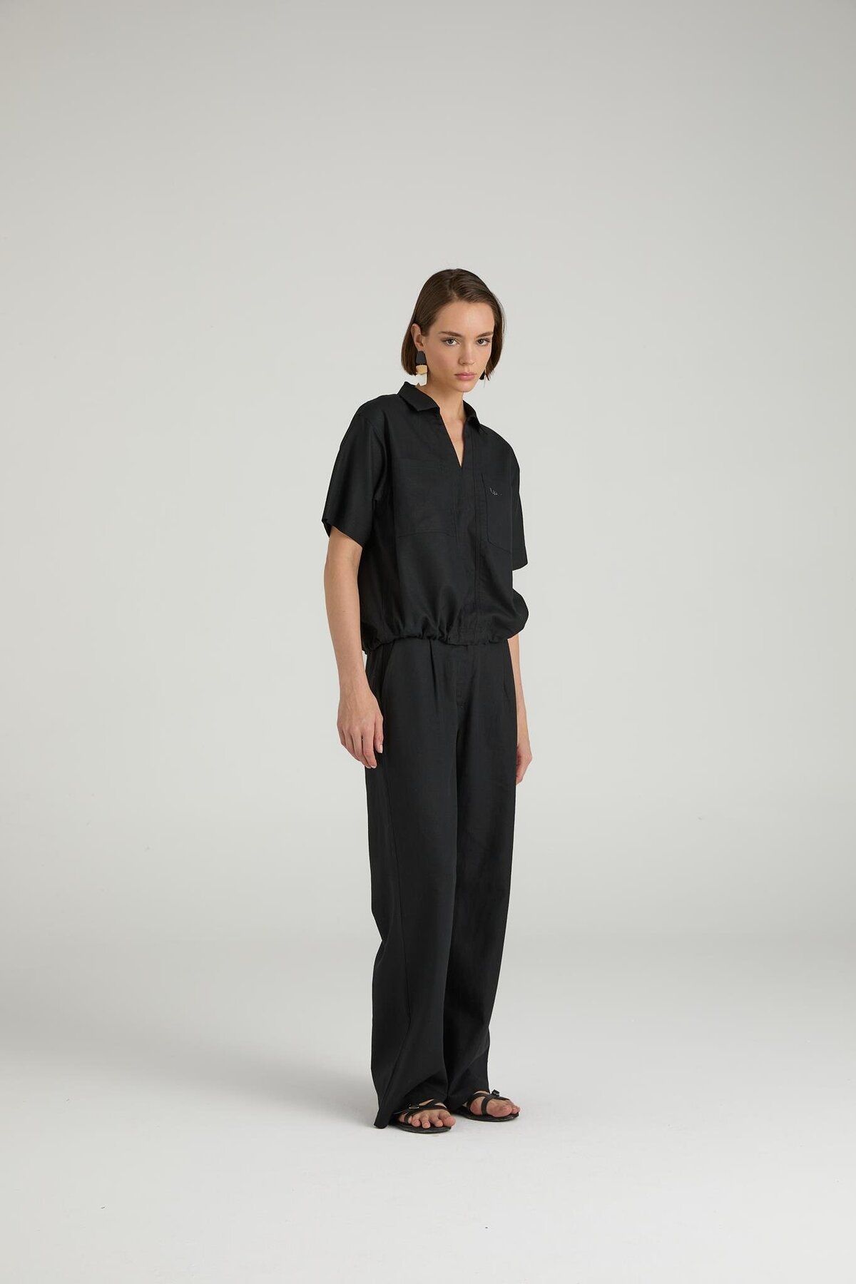 Brand Up BRANDUP Keten Karışımlı Comfort Fit Pantolon