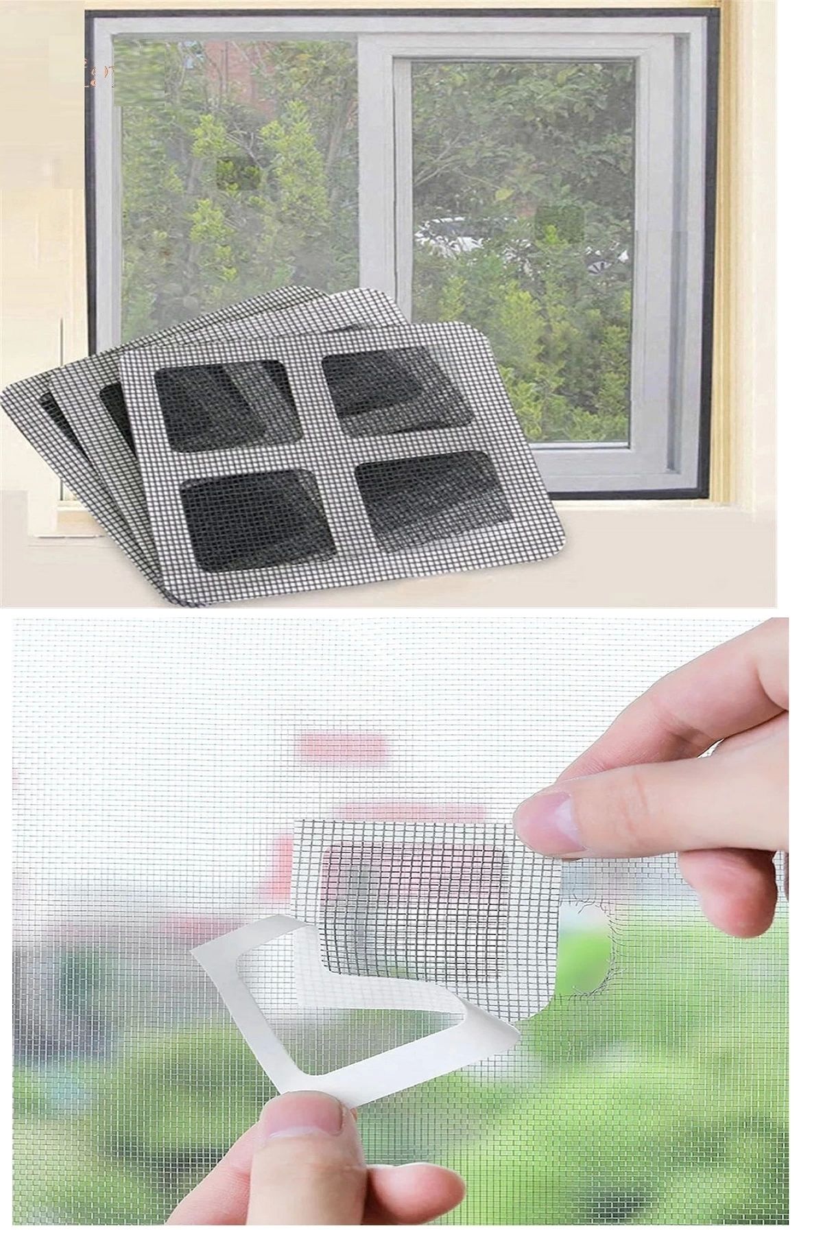 shop 10 Adet Yapışkanlı Kesilerek Kullanılabilir Yırtık Kapı-Pencere Sinekliği Onarım Tamir Bandı