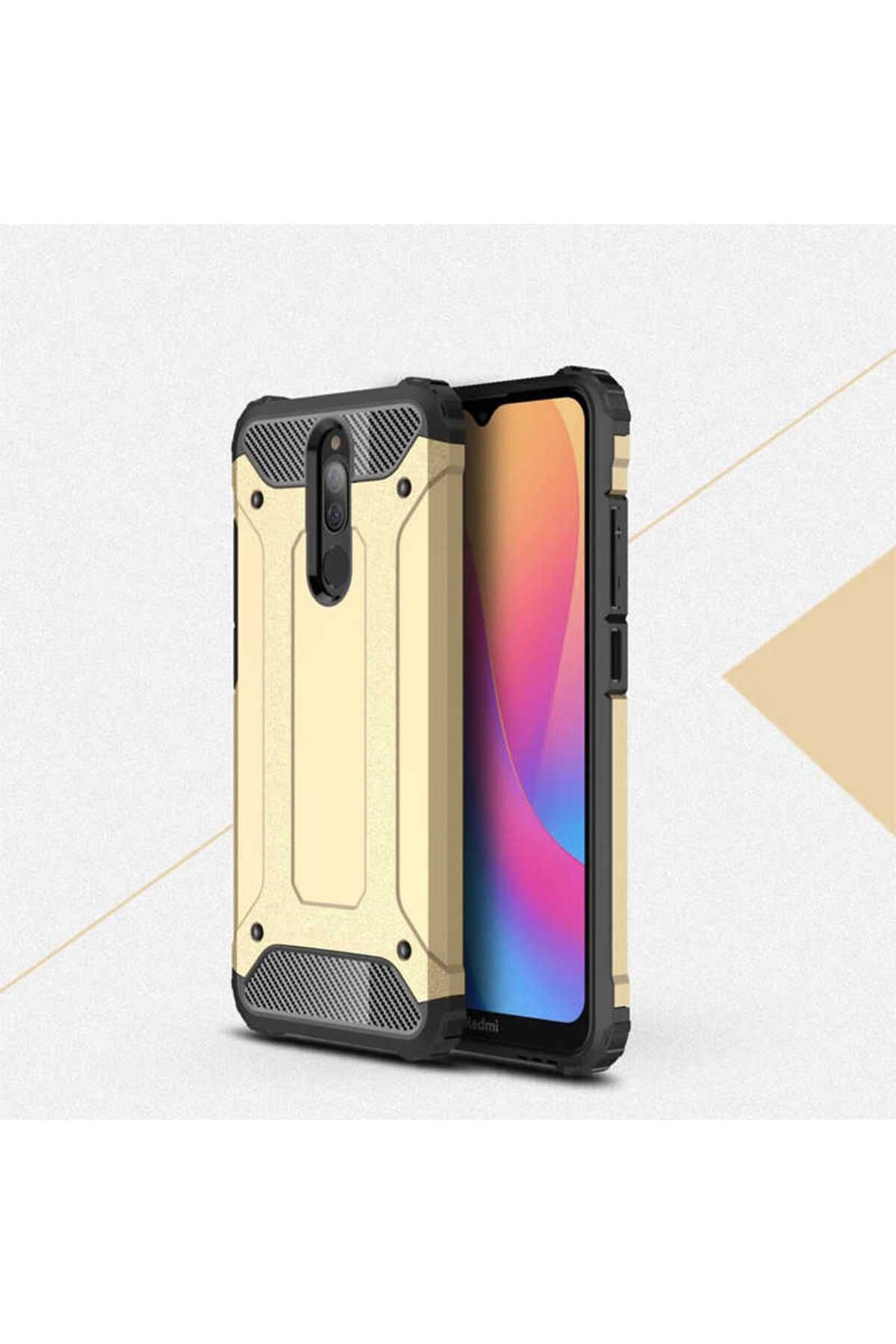 halkhouse Xiaomi Redmi 8 Kılıf Zırh Tank Sert Korumalı Silikon Crash Silikon Kapak