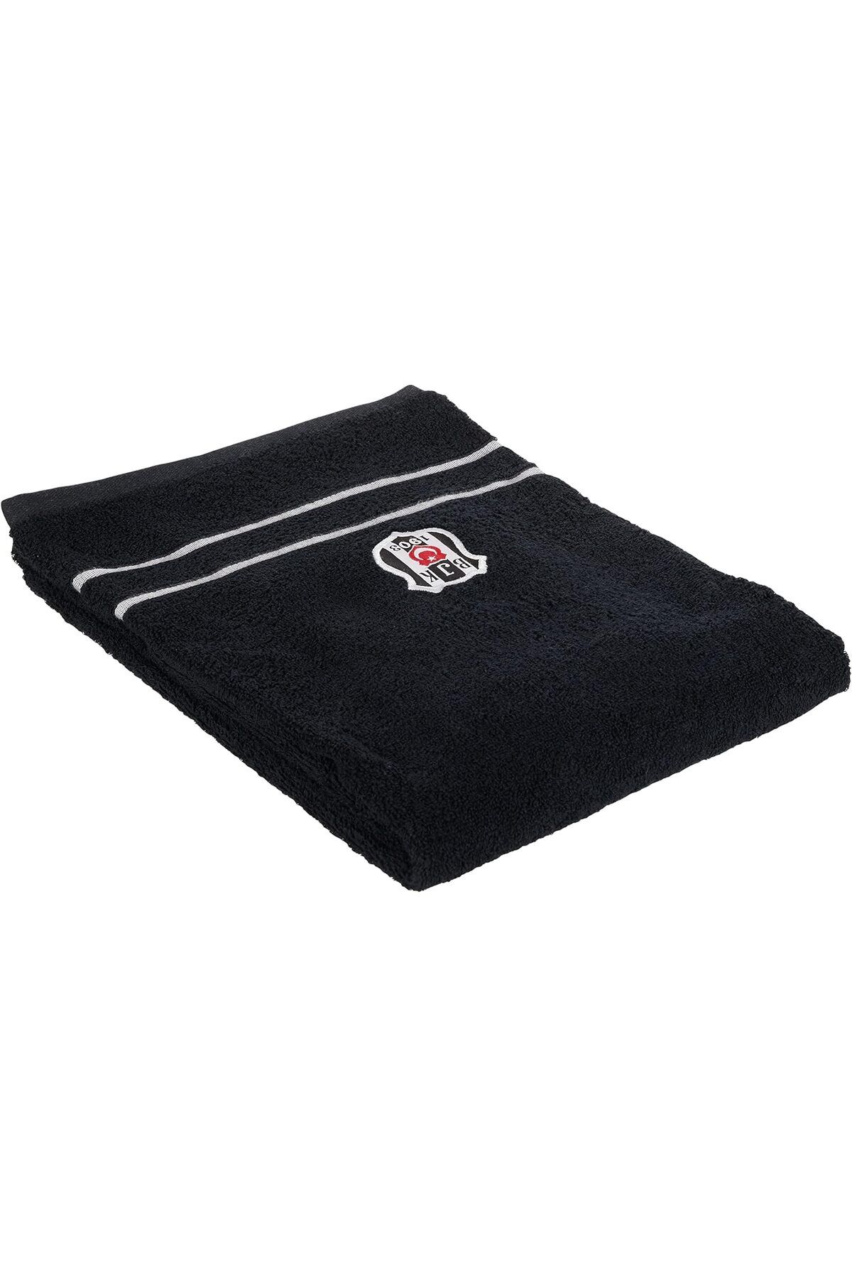 KDROĞLU plamystical Beşiktaş Lisanslı Arma Baskılı%100 Pamuk Banyo Havlusu, Siyah, 70x140 cm newing 113