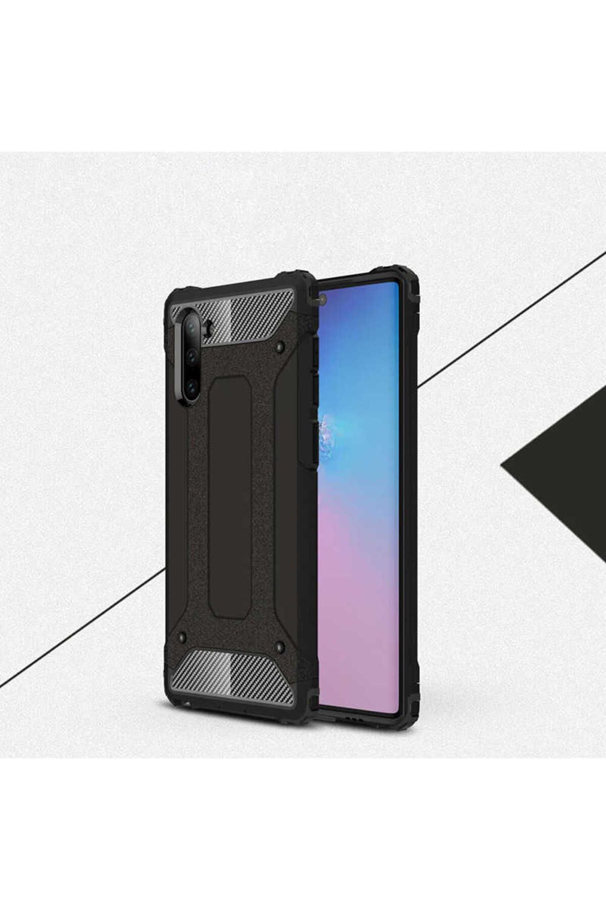 halkhouse Galaxy Note 10 Kılıf Zırh Tank Sert Korumalı Silikon Crash Silikon Kapak