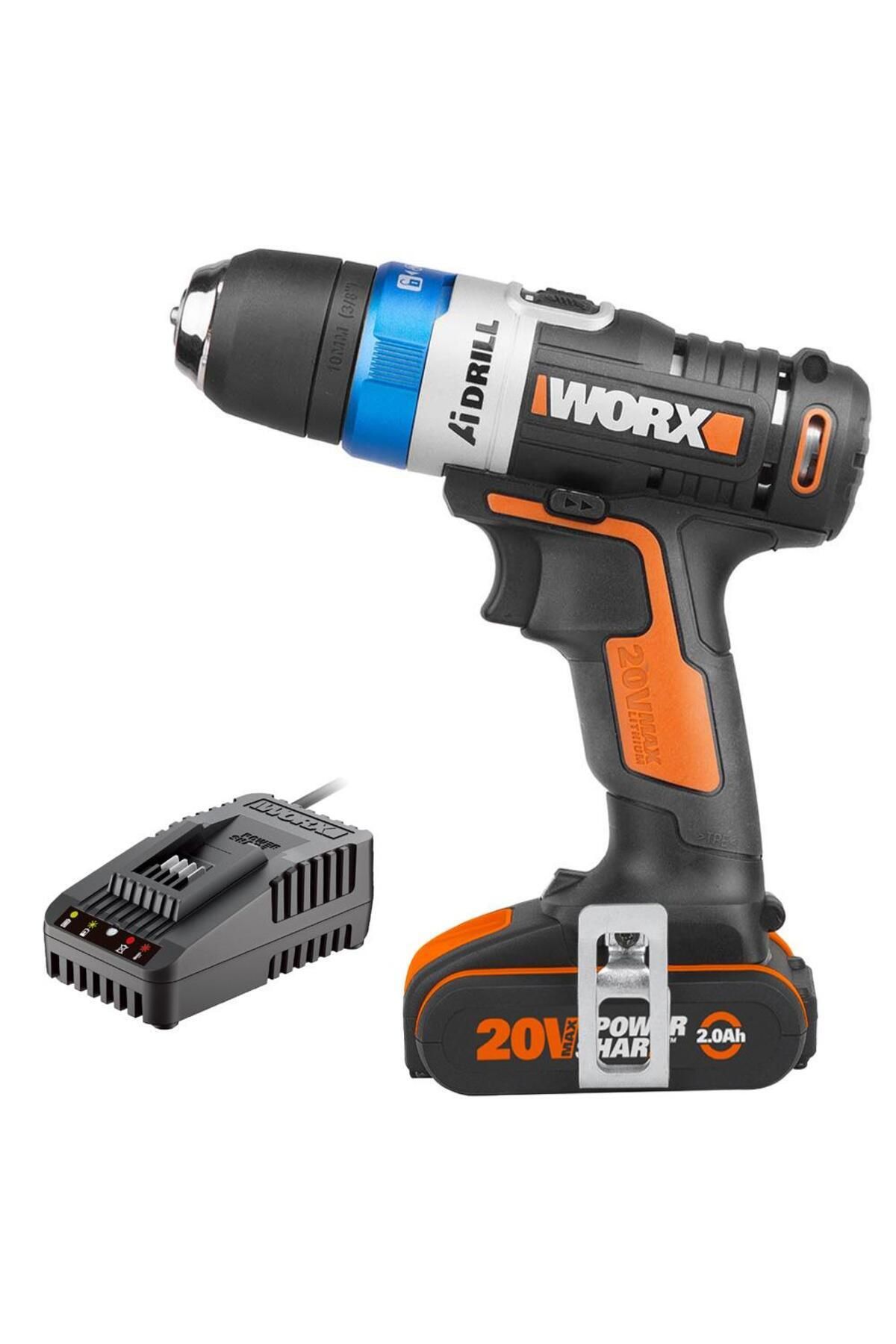 Elioure 20V/2.0Ah Li-ion Tam Otomatik Profesyonel Şarjlı Matkap Wx178.9c