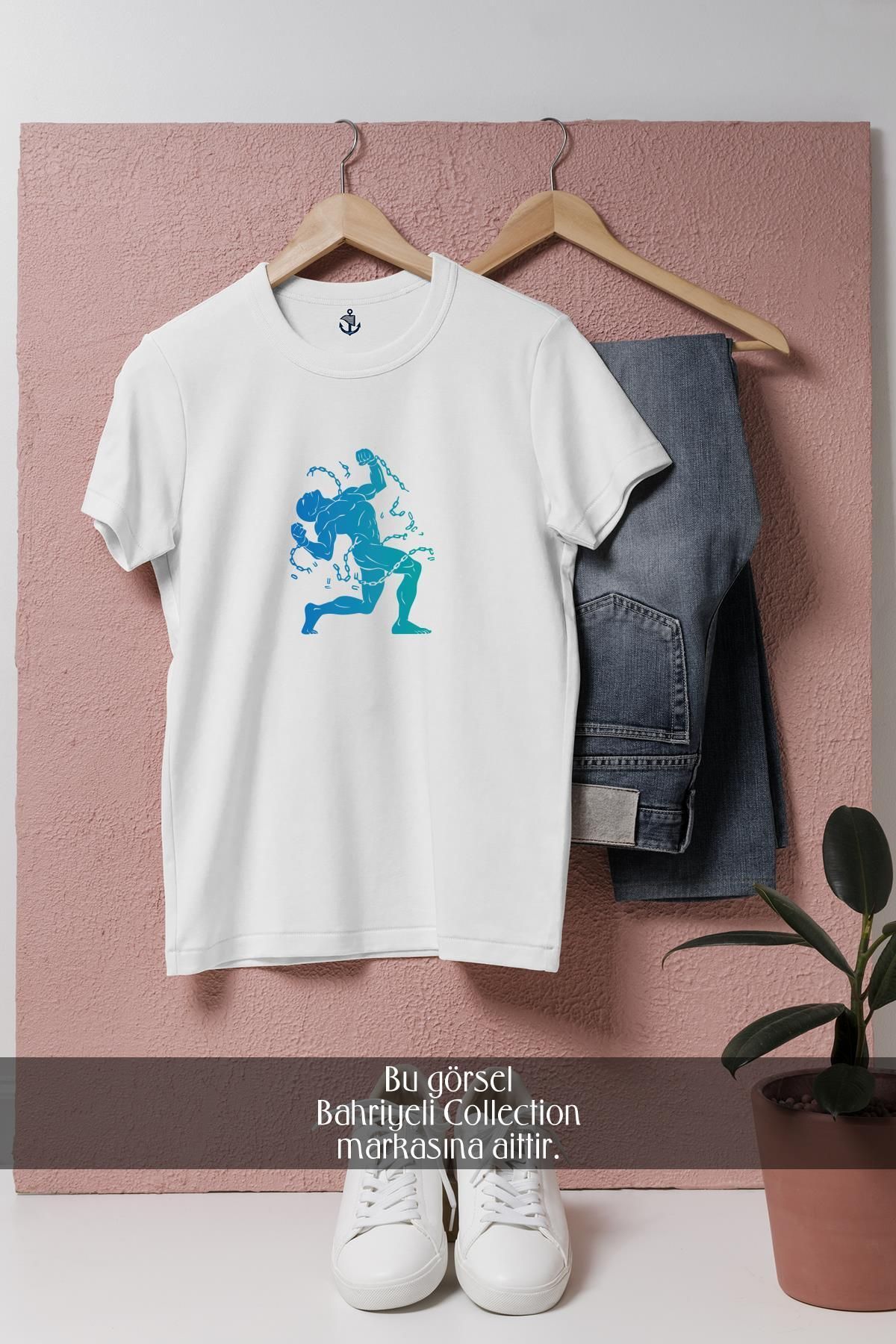 bahriyeli.jpeg Oversize Fitness Gym Tasarımlı Unisex T-Shirt