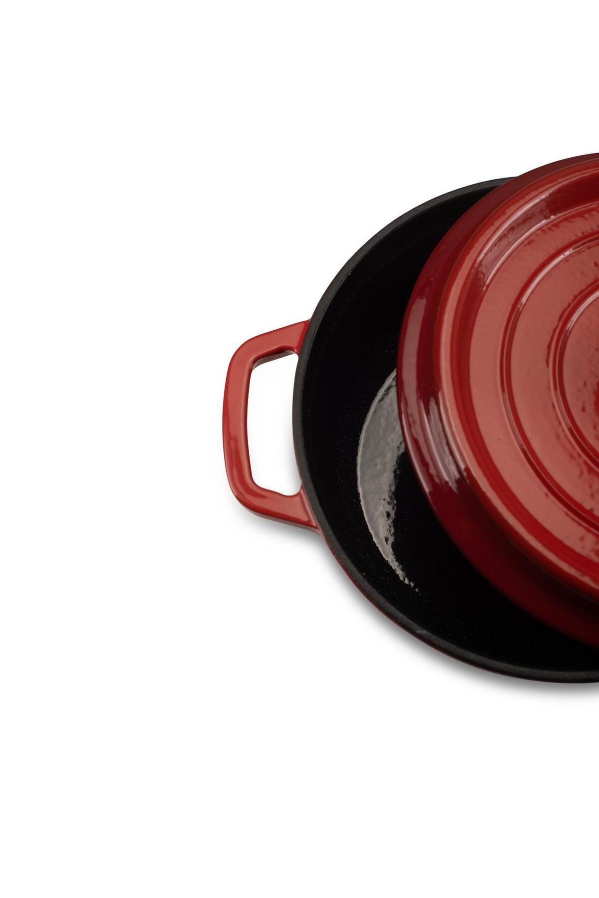 Hausberg-Enameled cast iron pot with lid HB-H742, capacity 3L, diameter 22 cm, depth 10 cm 3