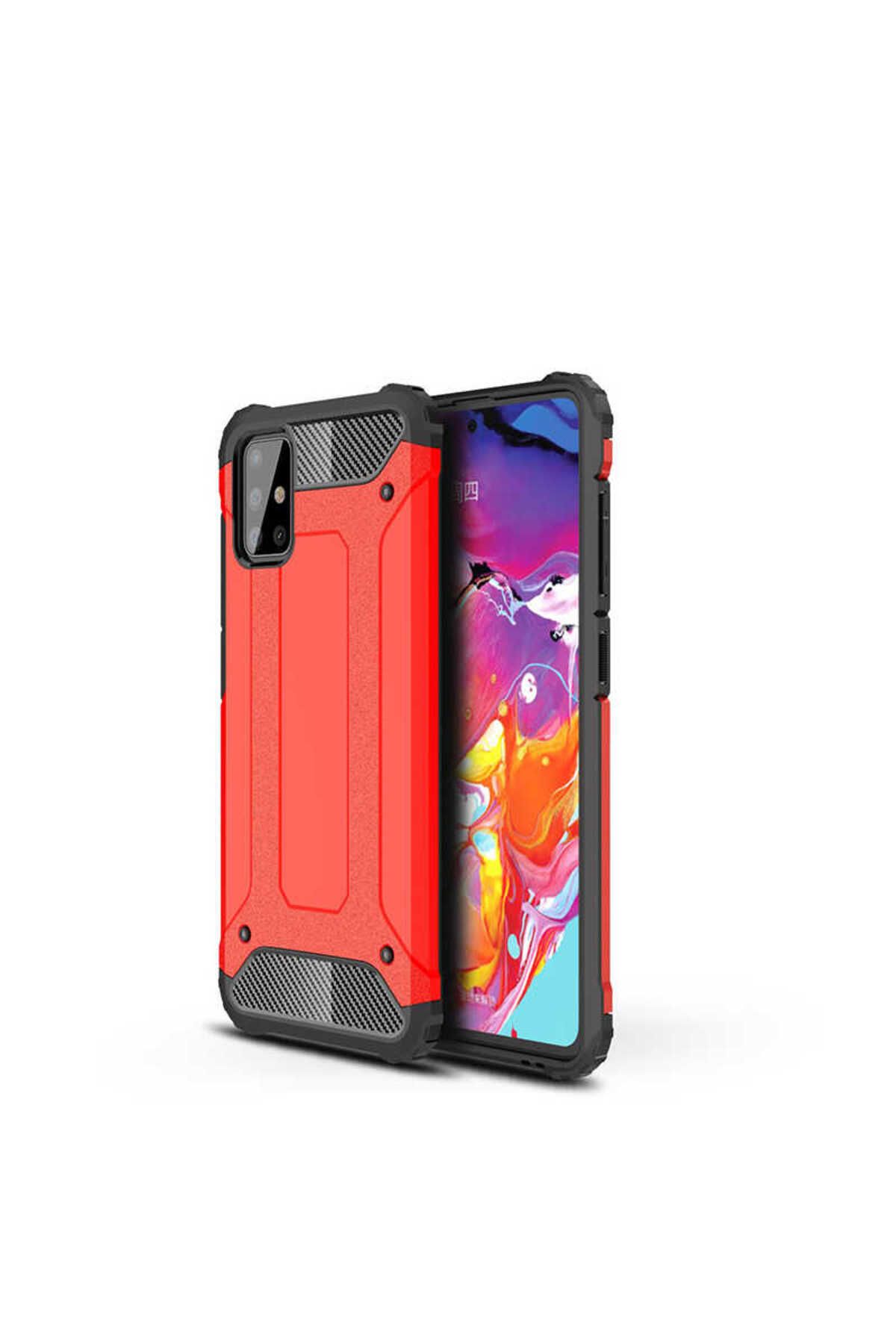 halkhouse Galaxy A51 Kılıf Zırh Tank Sert Korumalı Silikon Crash Silikon Kapak