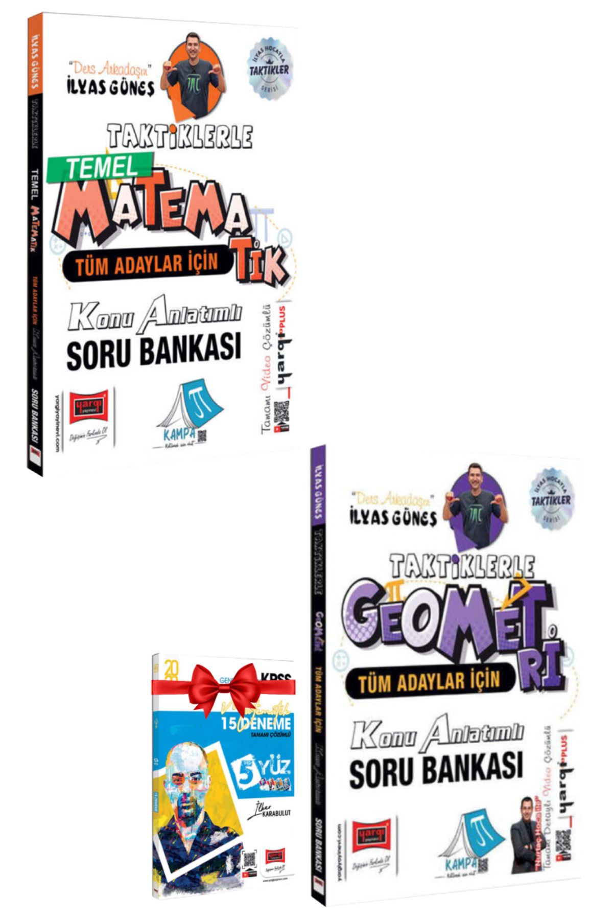 Yargı Yayınları İlyas Güneş |Tüm Adaylar İçin Taktiklerle Temel Matematik+Geometri Konu Anlatımlı Soru Bankası