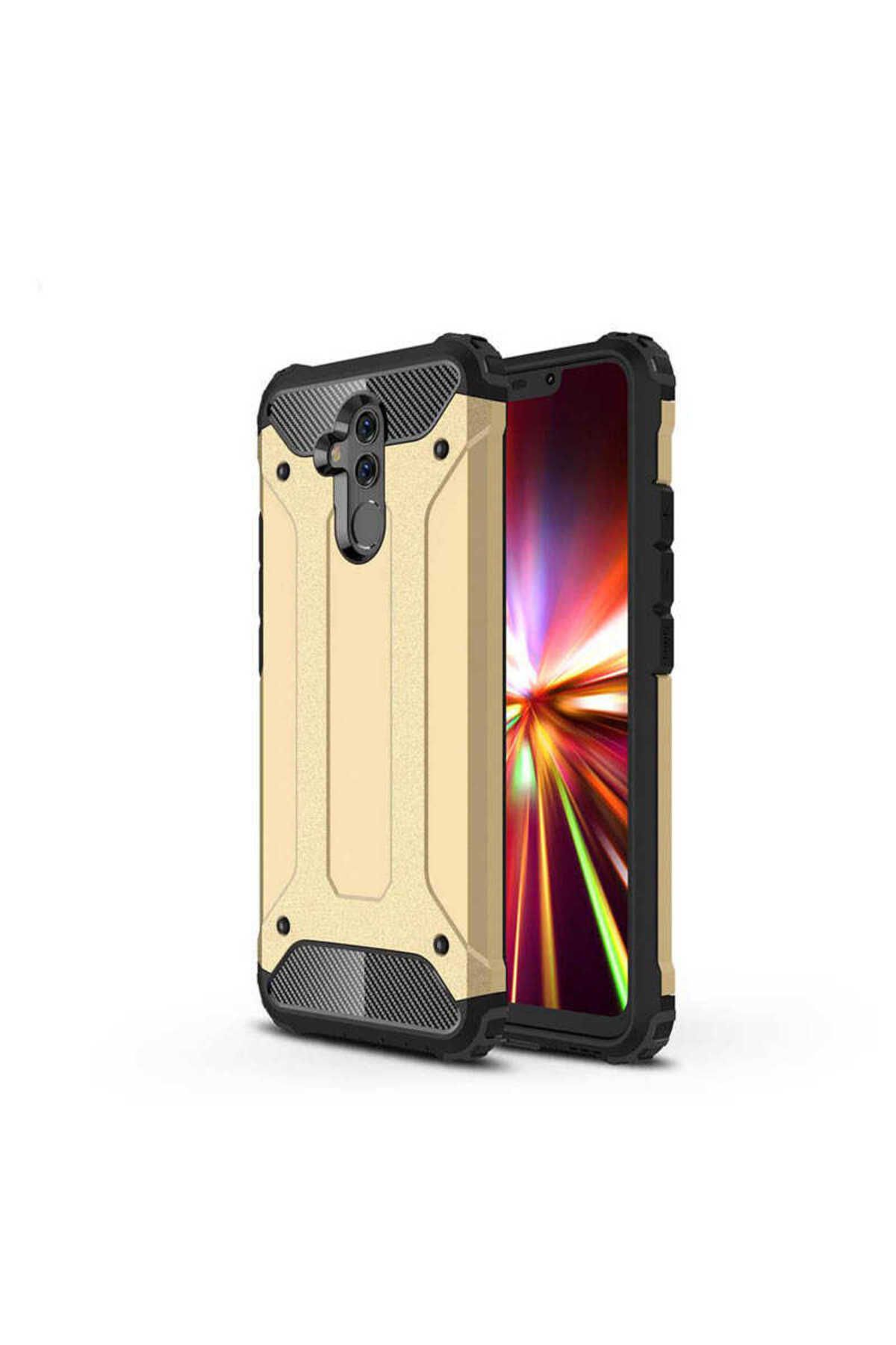 halkhouse Huawei Mate 20 Lite Kılıf Zırh Tank Sert Korumalı Silikon Crash Silikon Kapak