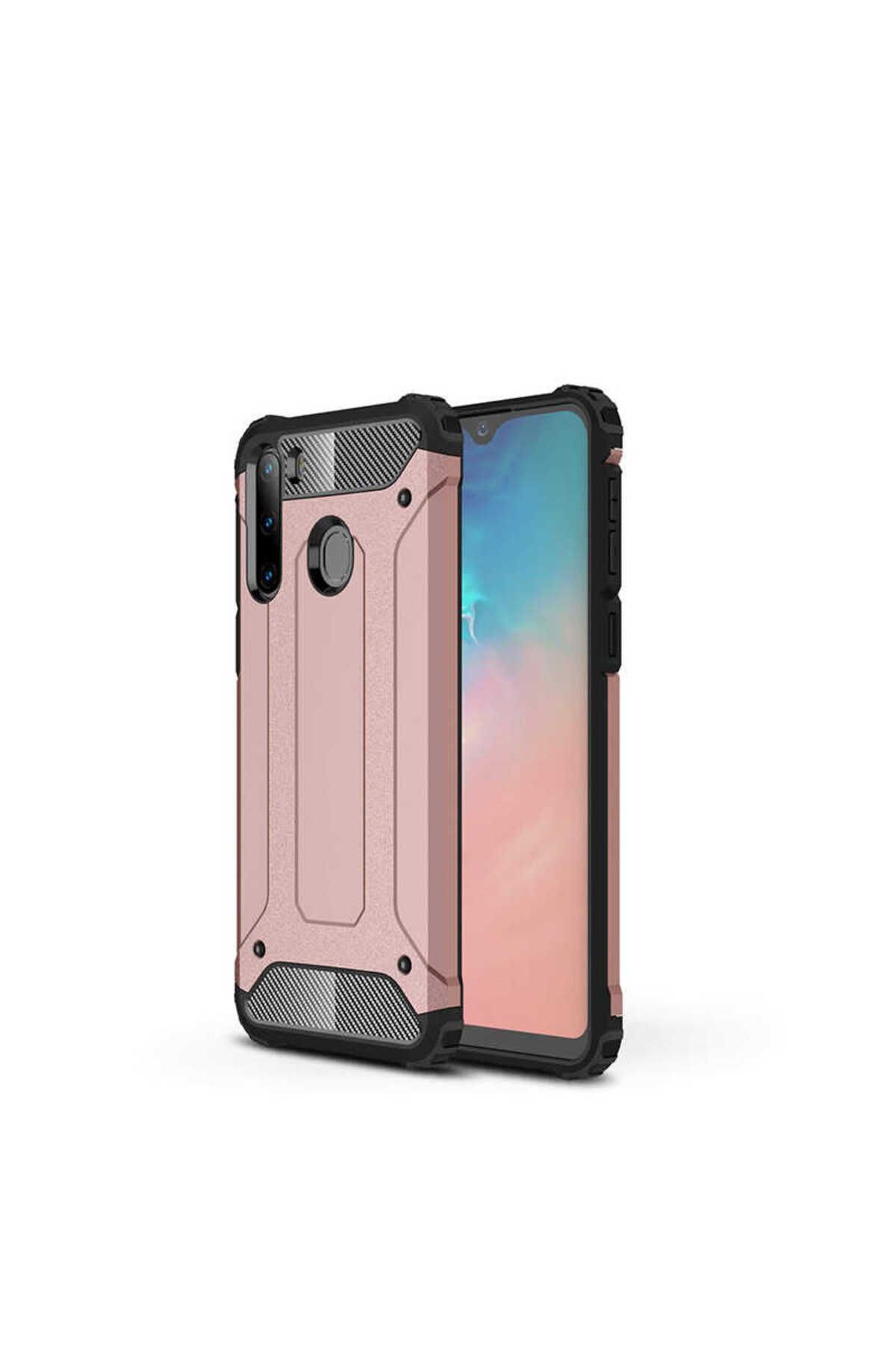 halkhouse Galaxy A21 Kılıf Zırh Tank Sert Korumalı Silikon Crash Silikon Kapak