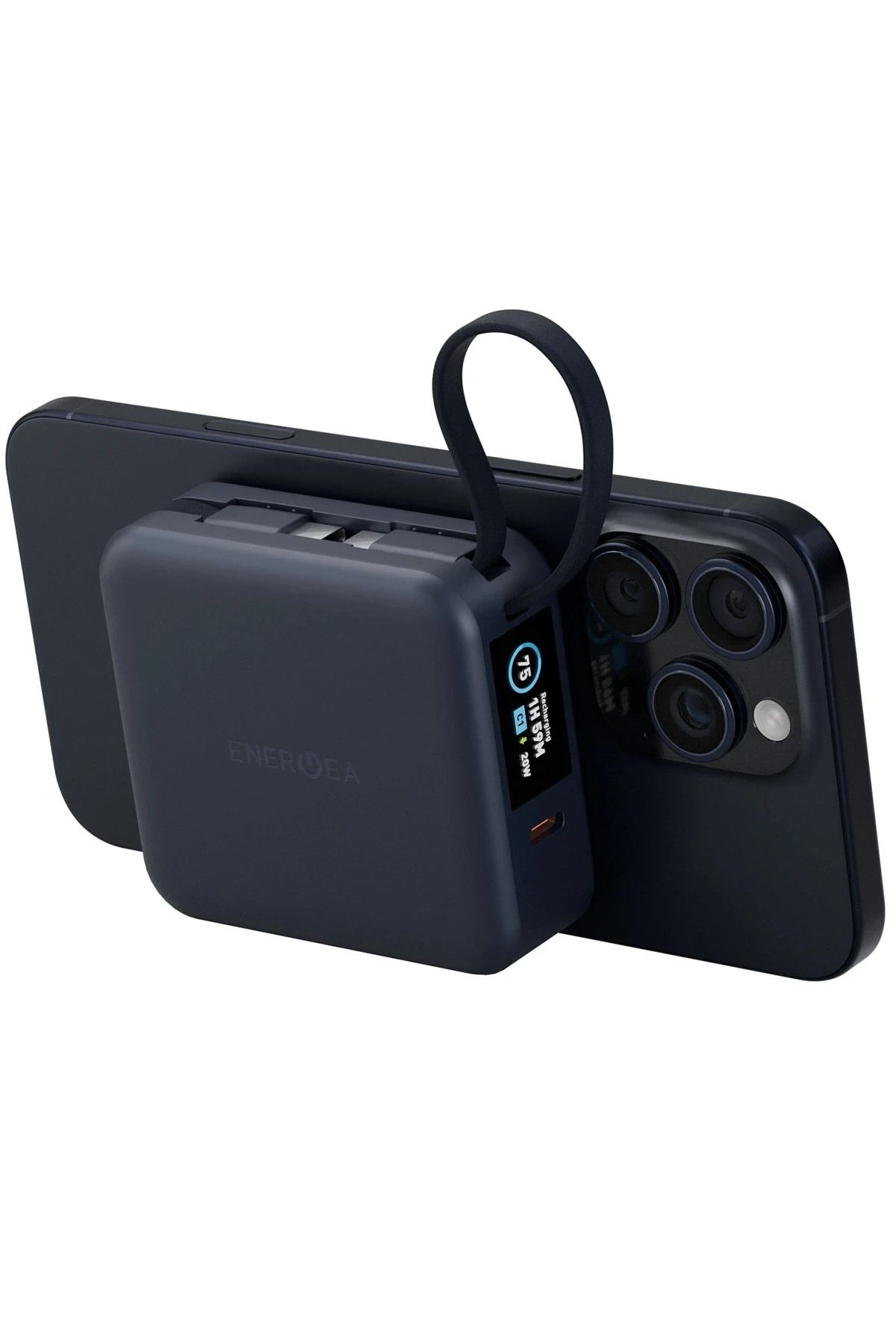 Energea MagPac Mini Plus 10.000 mAh 20W Type-C 2 Adet 20W Type-C Kablo Çıkışlı 15W Magsafe Powerbank