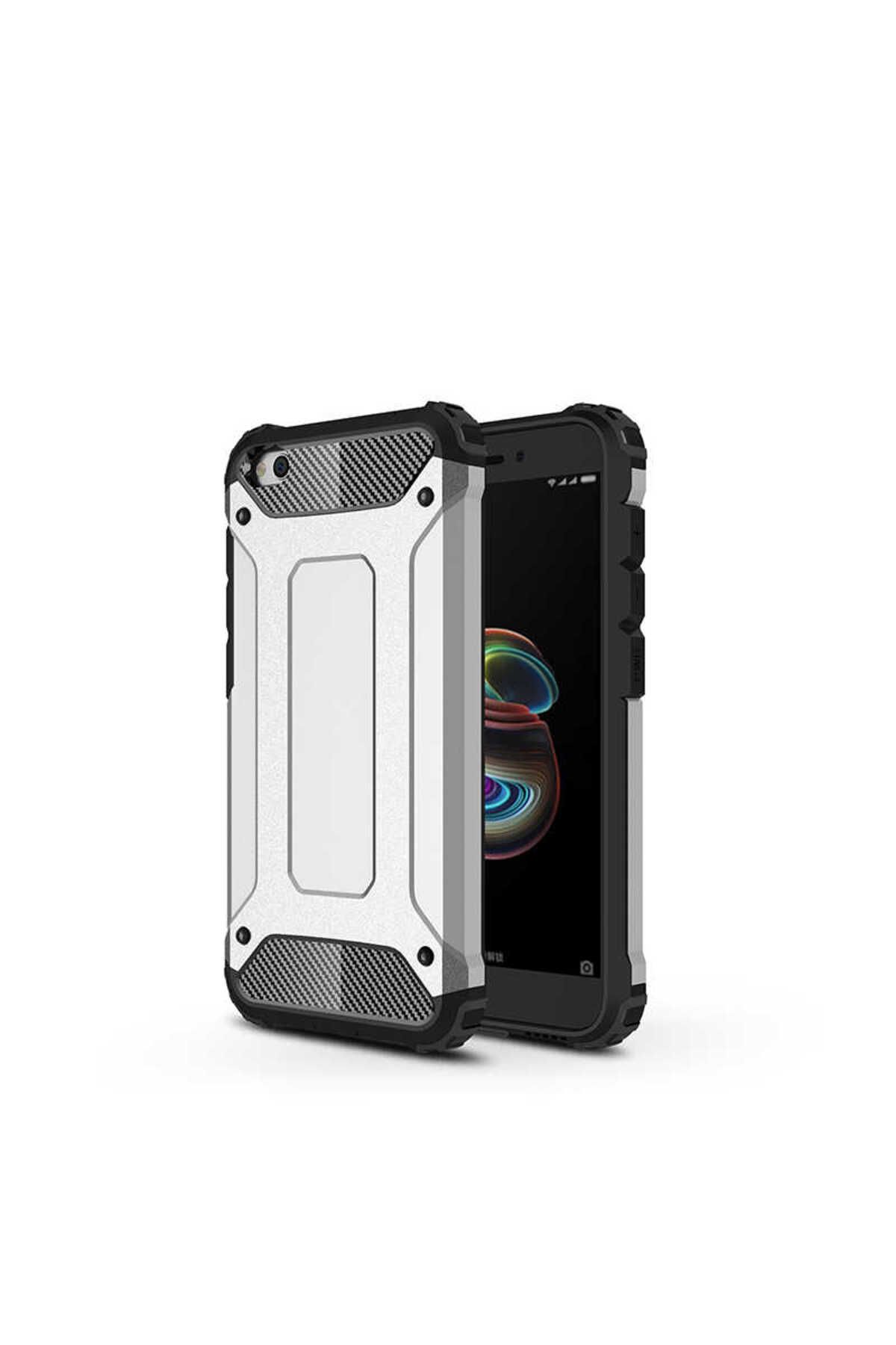 halkhouse Xiaomi Redmi Go Kılıf Zırh Tank Sert Korumalı Silikon Crash Silikon Kapak