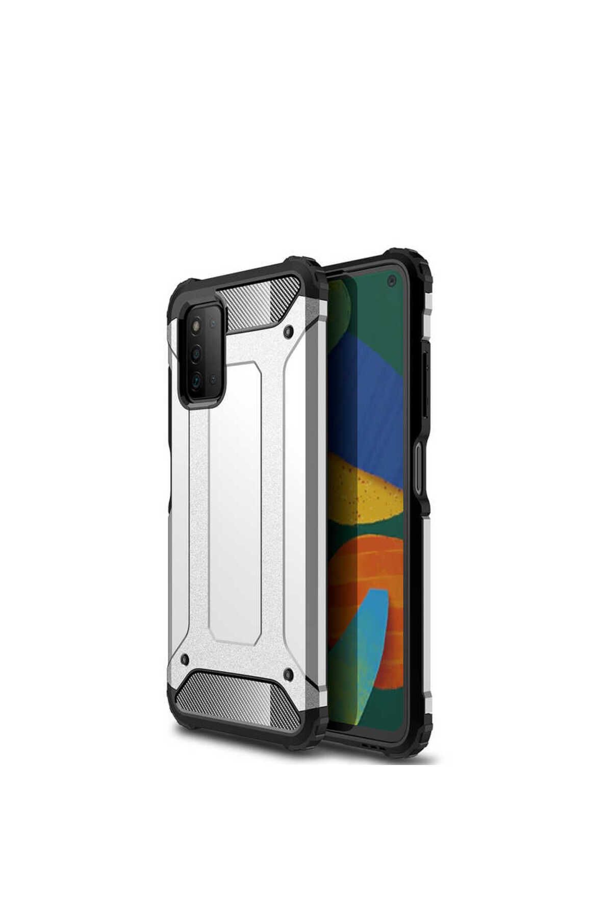 halkhouse Galaxy A03S Kılıf Zırh Tank Sert Korumalı Silikon Crash Silikon Kapak