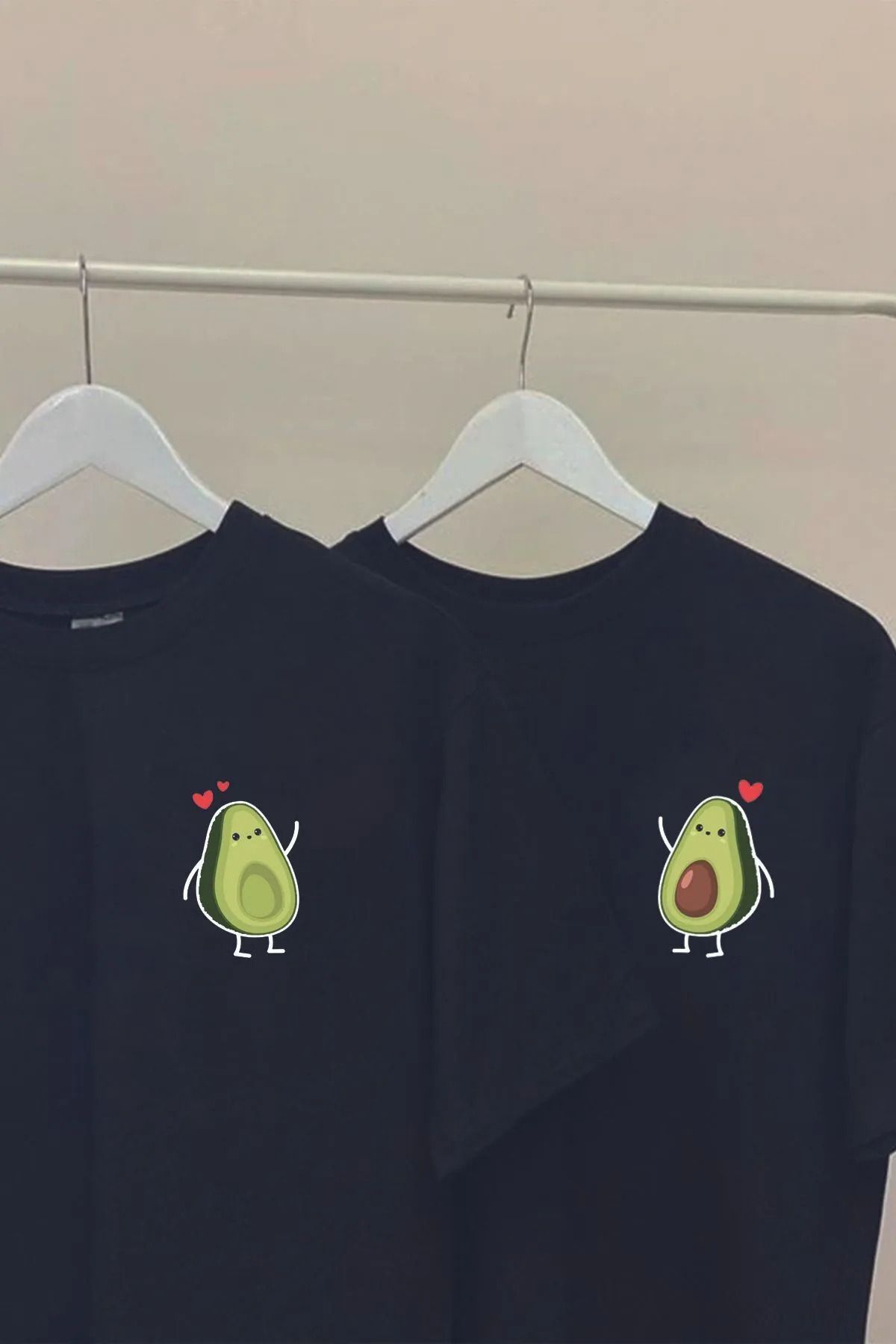 Wish BF Sevgili Kombini Çift Unisex Oversize Baskılı T-Shirt