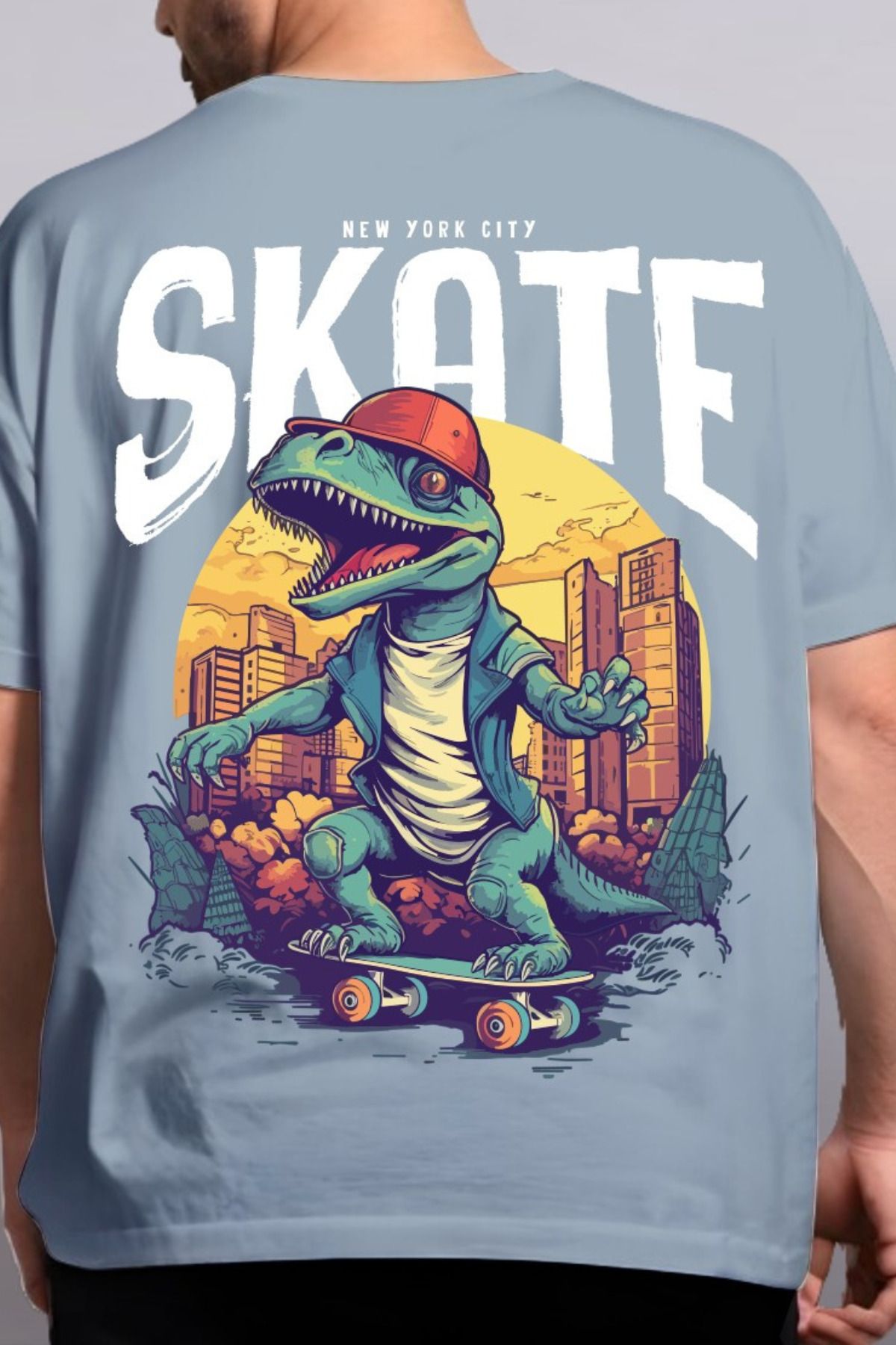 Wish BF Skate Baskılı Oversize T-shirt