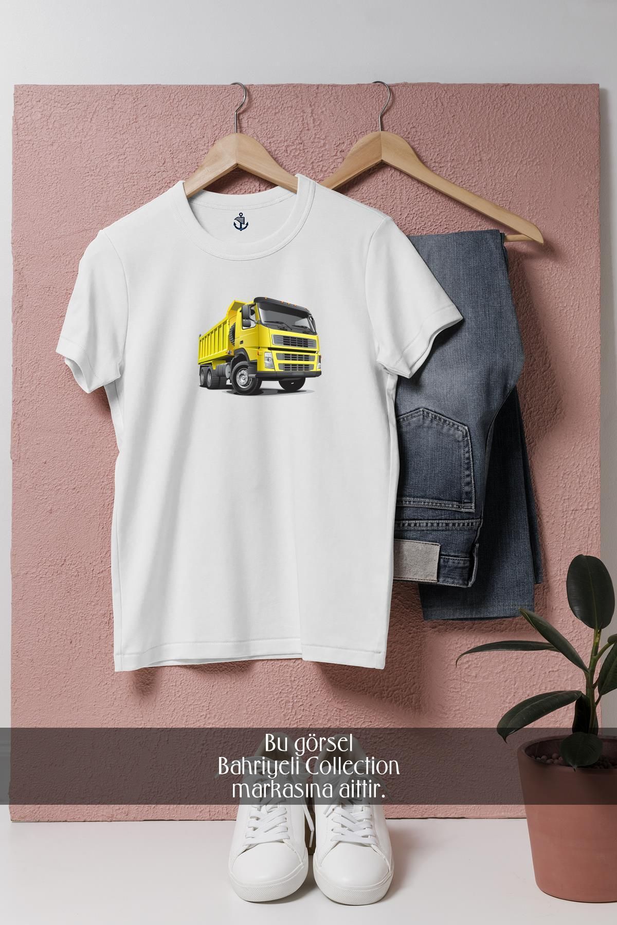 bahriyeli.jpeg Oversize Sarı Hafriyat Kamyonu Tasarımlı Unisex T-Shirt