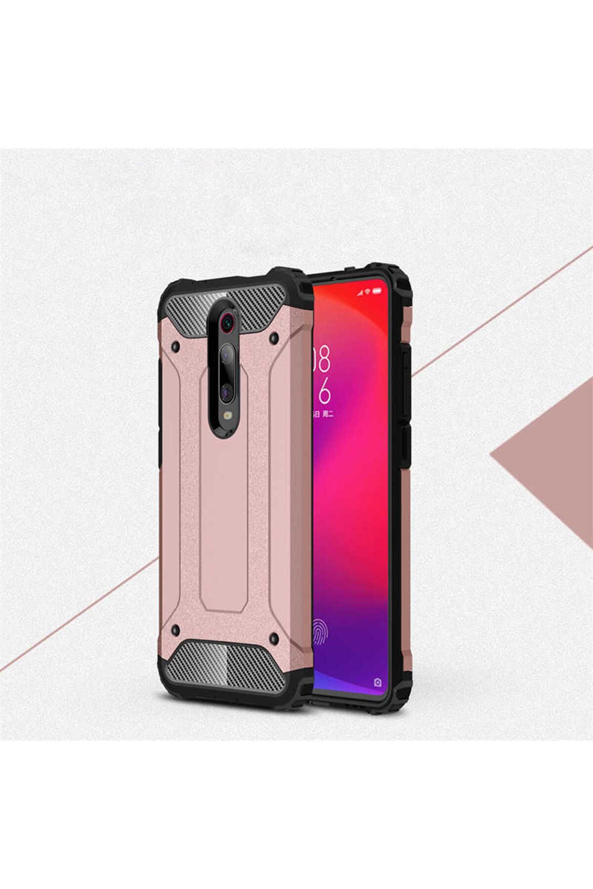 halkhouse Xiaomi Mi 9T Kılıf Zırh Tank Sert Korumalı Silikon Crash Silikon Kapak
